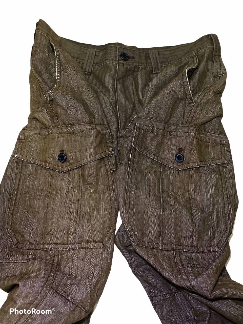 Japanese Brand Burtle japanese brand herringbone cargo pants multi pocket Size US 32 / EU 48 - 8 Thumbnail
