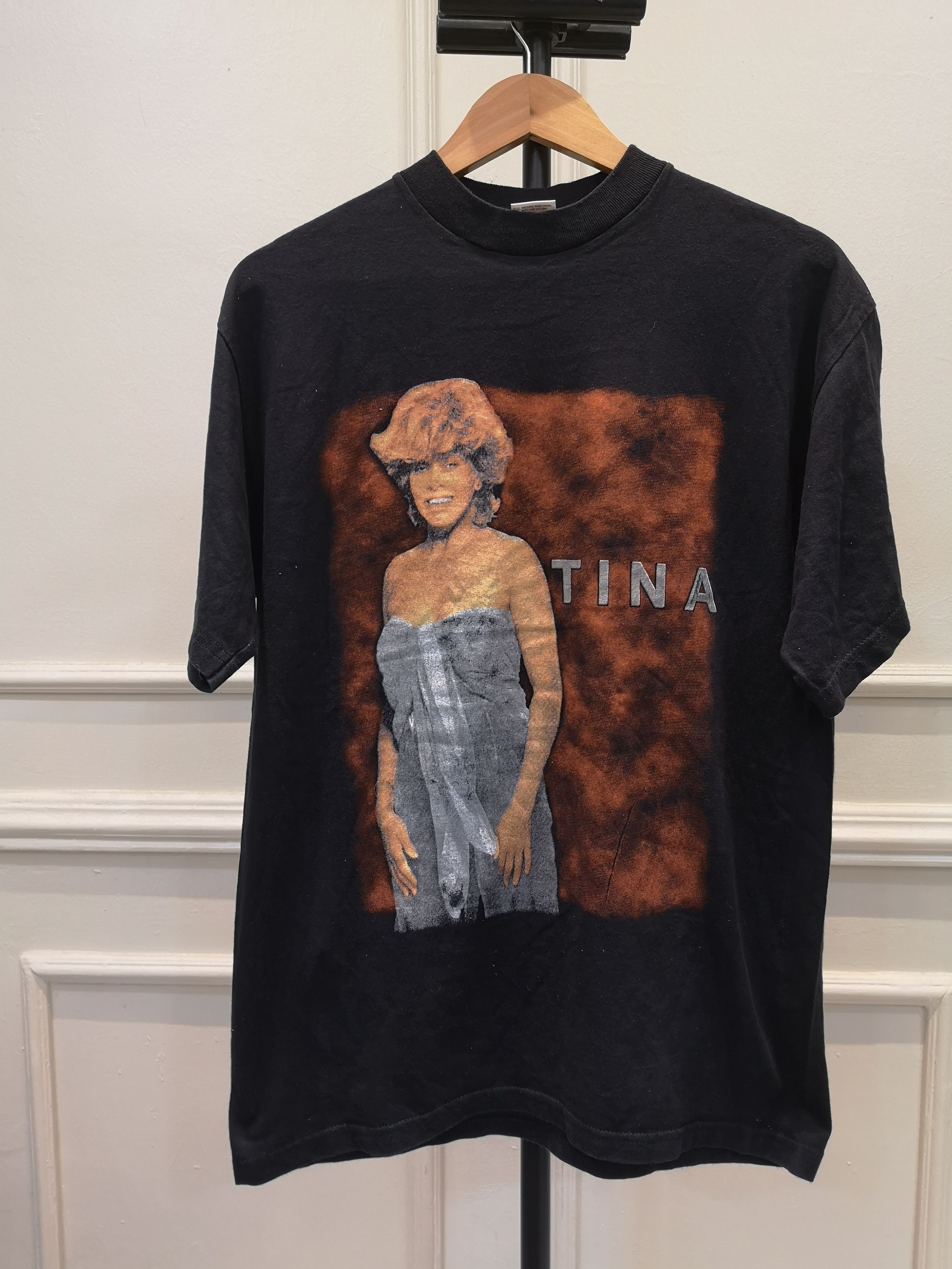image of Rap Tees x Tour Tee Vintage 90's Legendary Tina Turner Tour Tee in Black, Men's (Size Large)