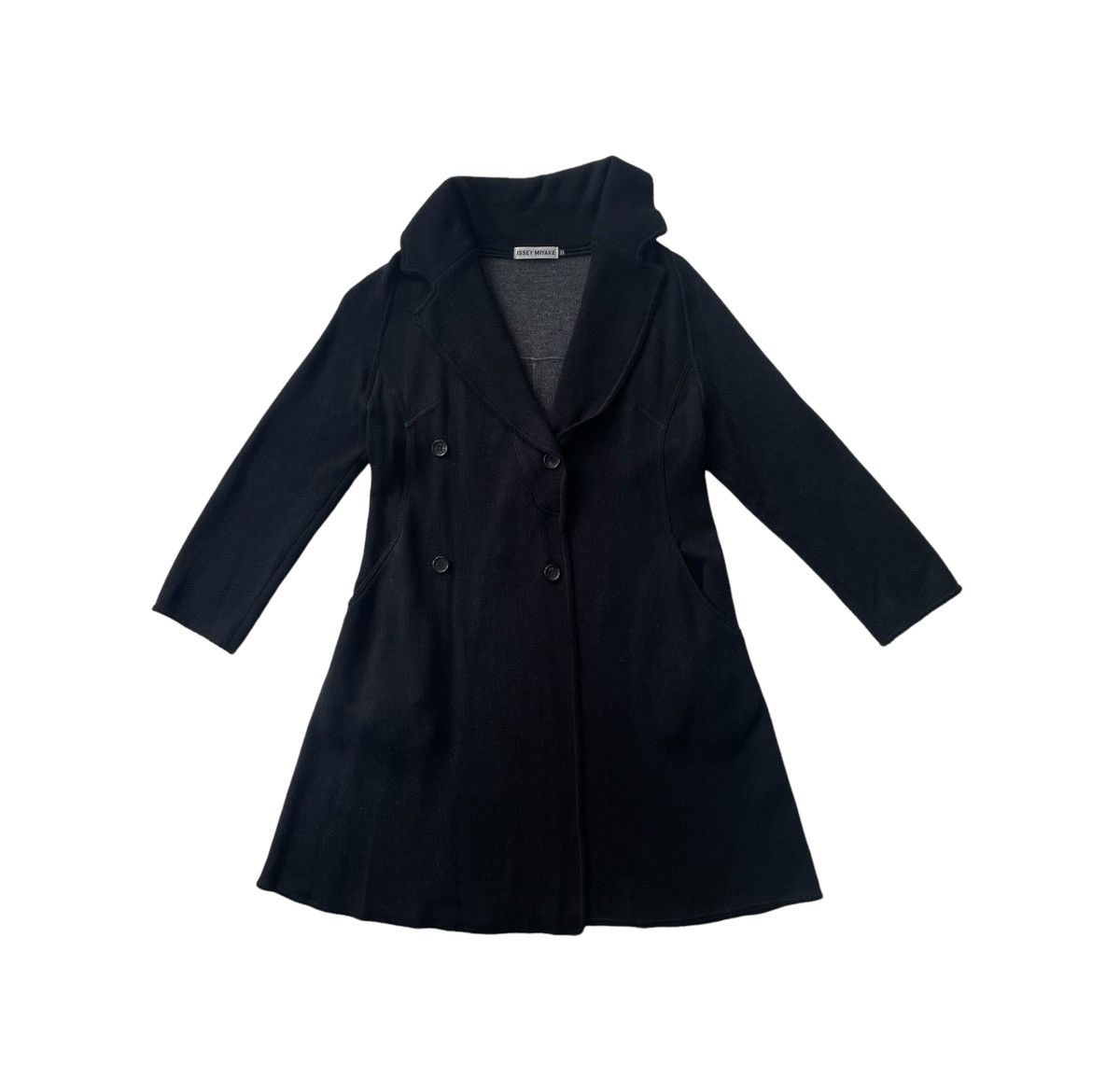 image of Issey Miyake Pea Coat in Black, Men's (Size Medium)