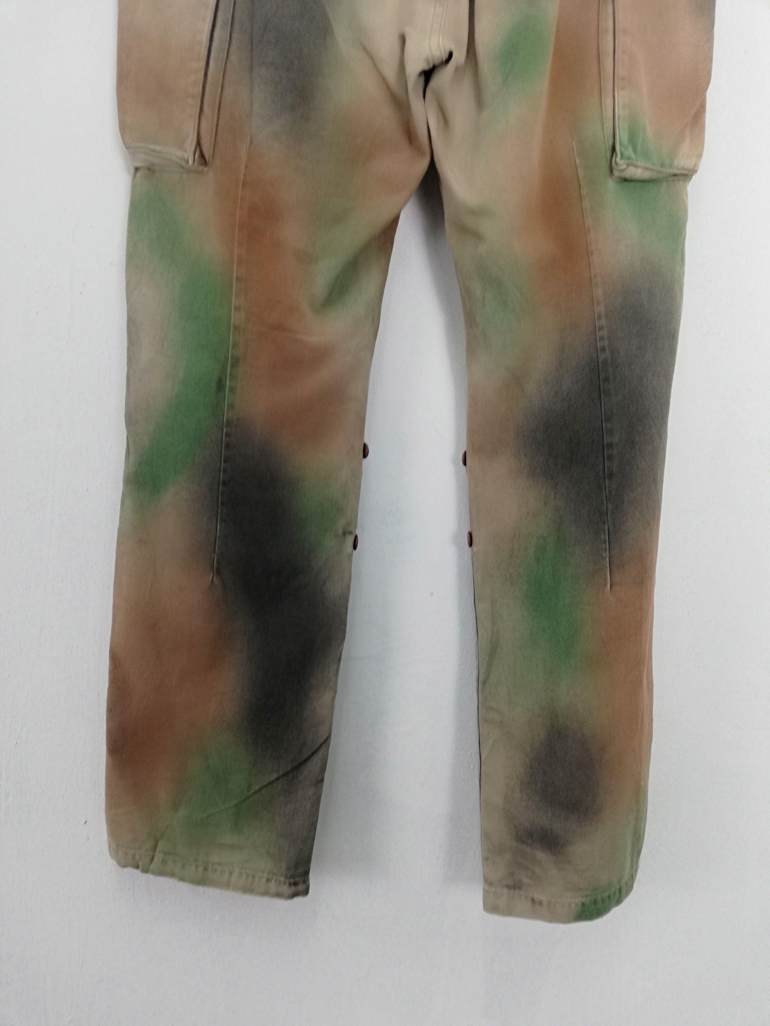 Designer × Japanese Brand 💥CUSTOM💥White Line Tie Dye MultiPocket Cargo Pant #0554 Size US 31 - 9 Thumbnail