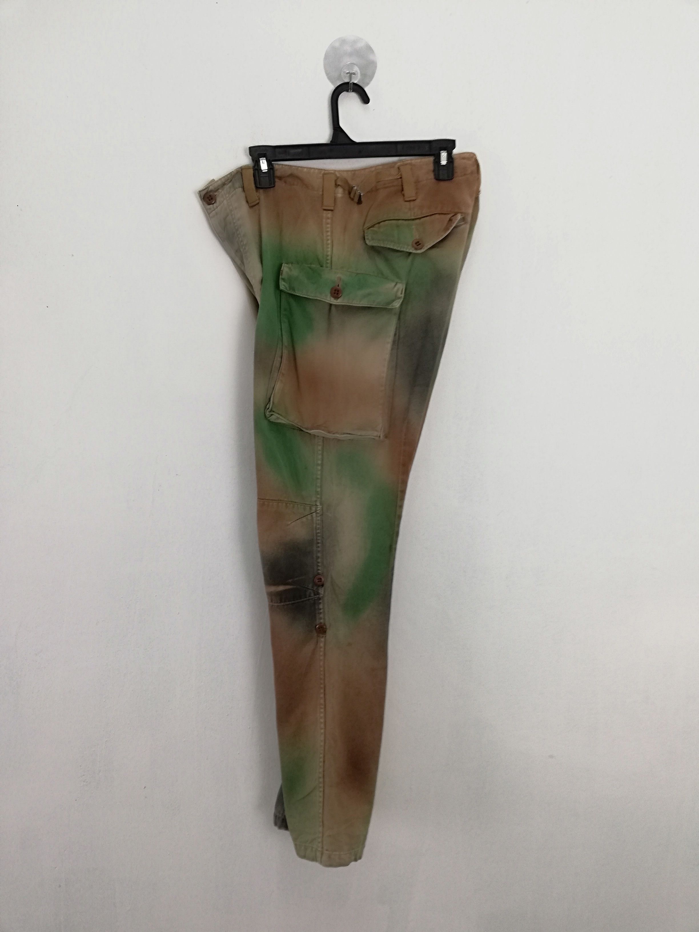 Designer × Japanese Brand 💥CUSTOM💥White Line Tie Dye MultiPocket Cargo Pant #0554 Size US 31 - 11 Thumbnail