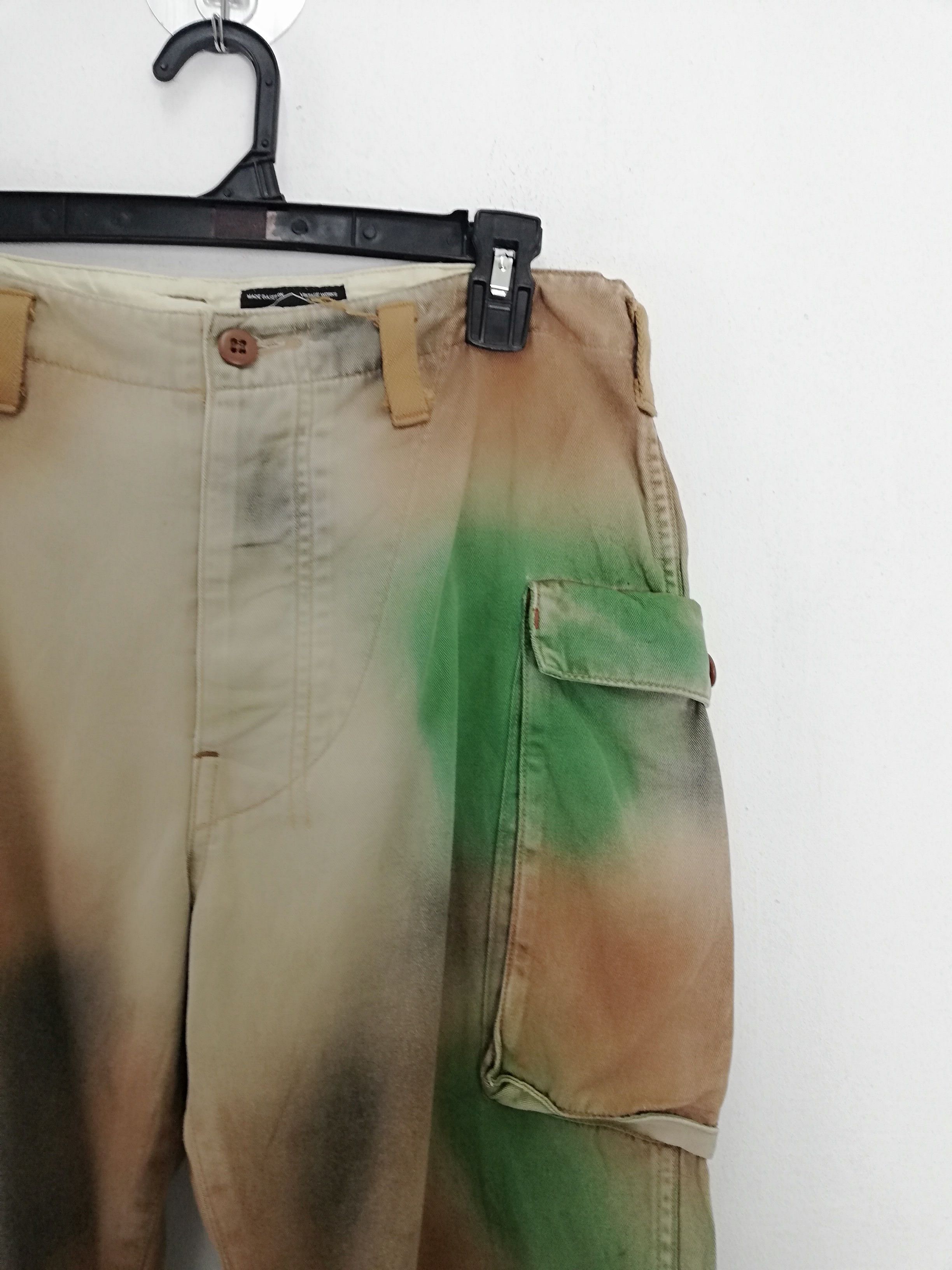 Designer × Japanese Brand 💥CUSTOM💥White Line Tie Dye MultiPocket Cargo Pant #0554 Size US 31 - 5 Thumbnail