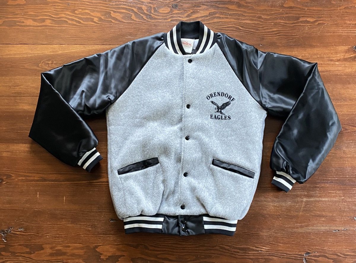 Vintage Vintage 80’s Orendorf Eagles Fleece & Sateen Varsity Jacket Size US S / EU 44-46 / 1 - 2 Thumbnail