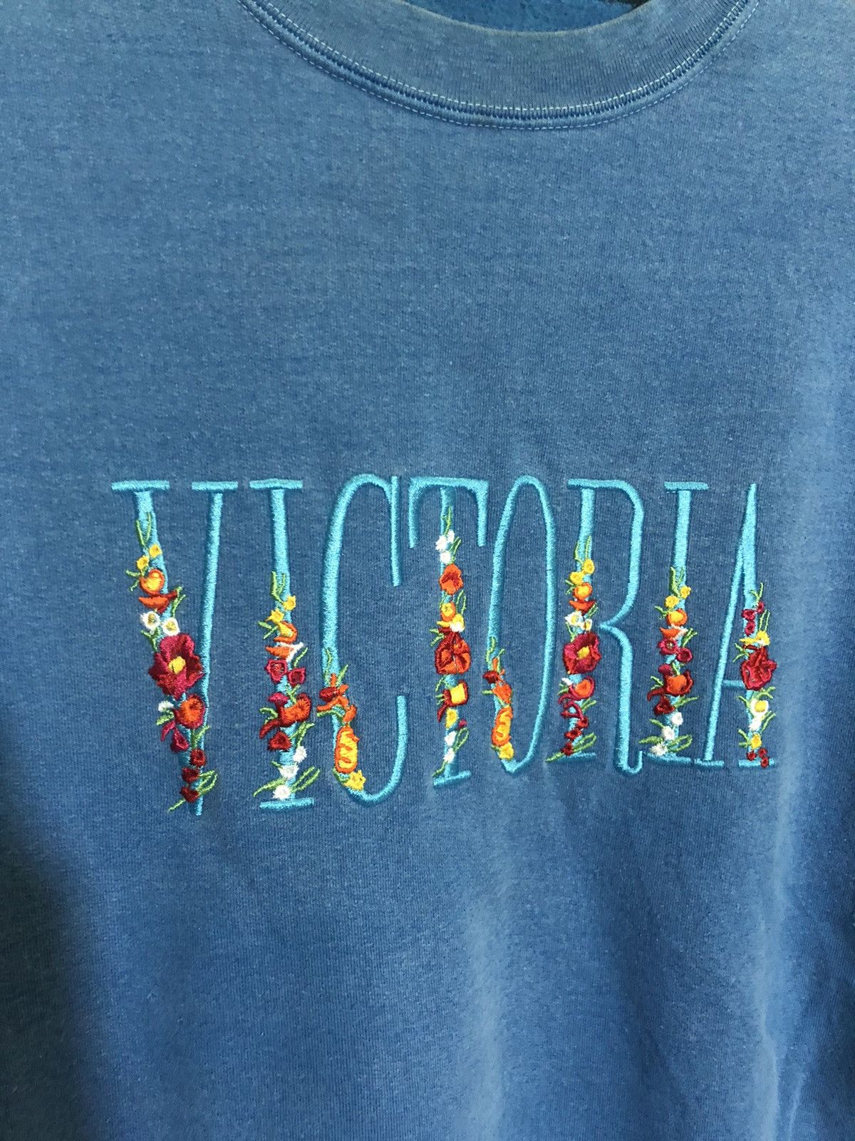 Japanese Brand × Vintage Vintage 90s Victoria with embroidery spellout sweatshirt Size US XL / EU 56 / 4 - 3 Thumbnail