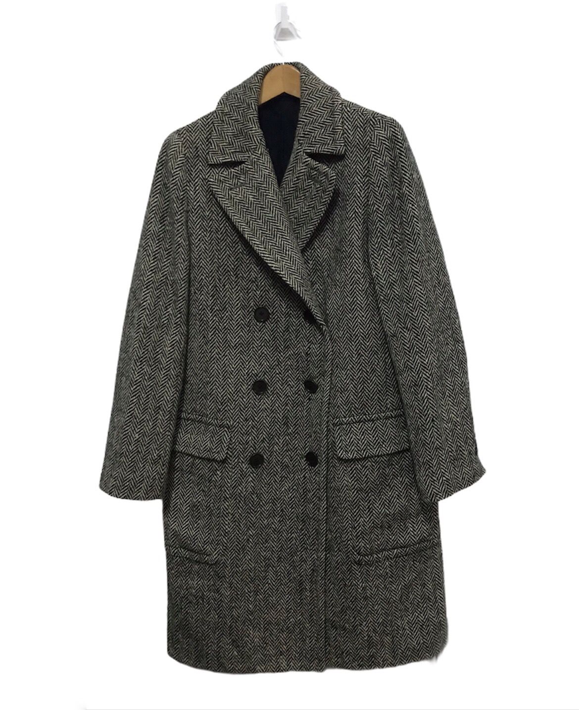 Pre-owned Archival Clothing Margaret Howell Double Breast Wool Long Coat In Grey