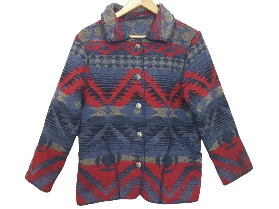 Vintage Aztec Navajo Wool Cotton Blend Outerwear Size US M / EU 48-50 / 2 - 3 Thumbnail