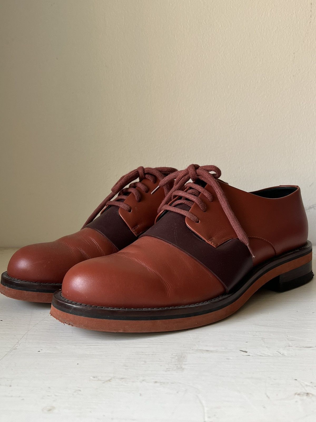 Marni Marni Tanned Leather Derby Shoes Size US 9 / EU 42 - 3 Thumbnail