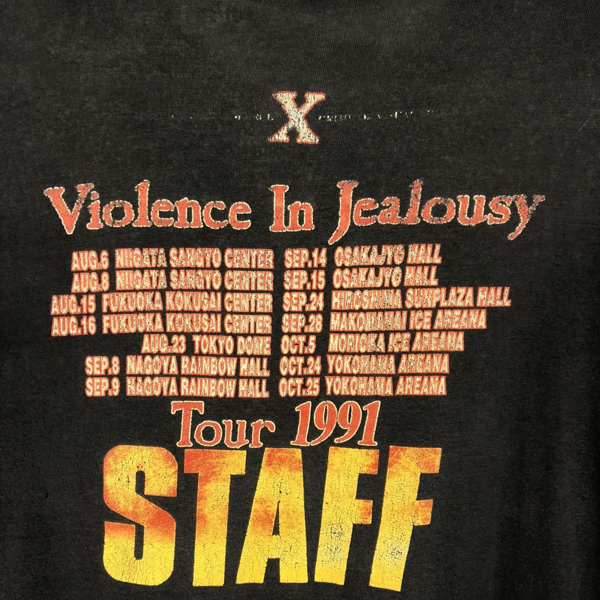 Band Tees × Vintage Vintage 1991 X Japan Violence In Jealousy STAFF Tour Tee Size US M / EU 48-50 / 2 - 6 Thumbnail