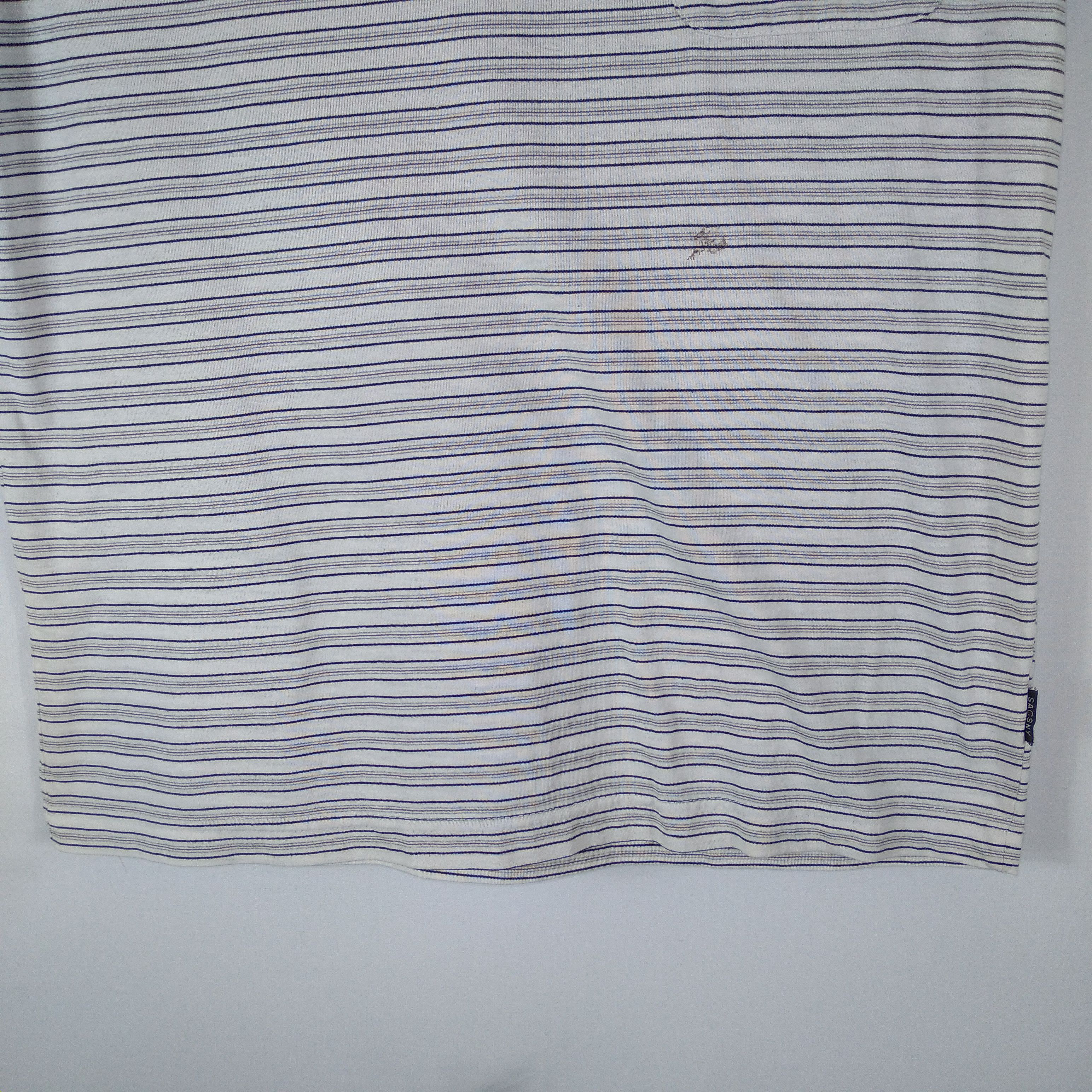 Designer × Vintage × Yohji Yamamoto Vintage Sacsny Y'Saccs Single Pocket Classic Stripes Tee Size US M / EU 48-50 / 2 - 3 Thumbnail
