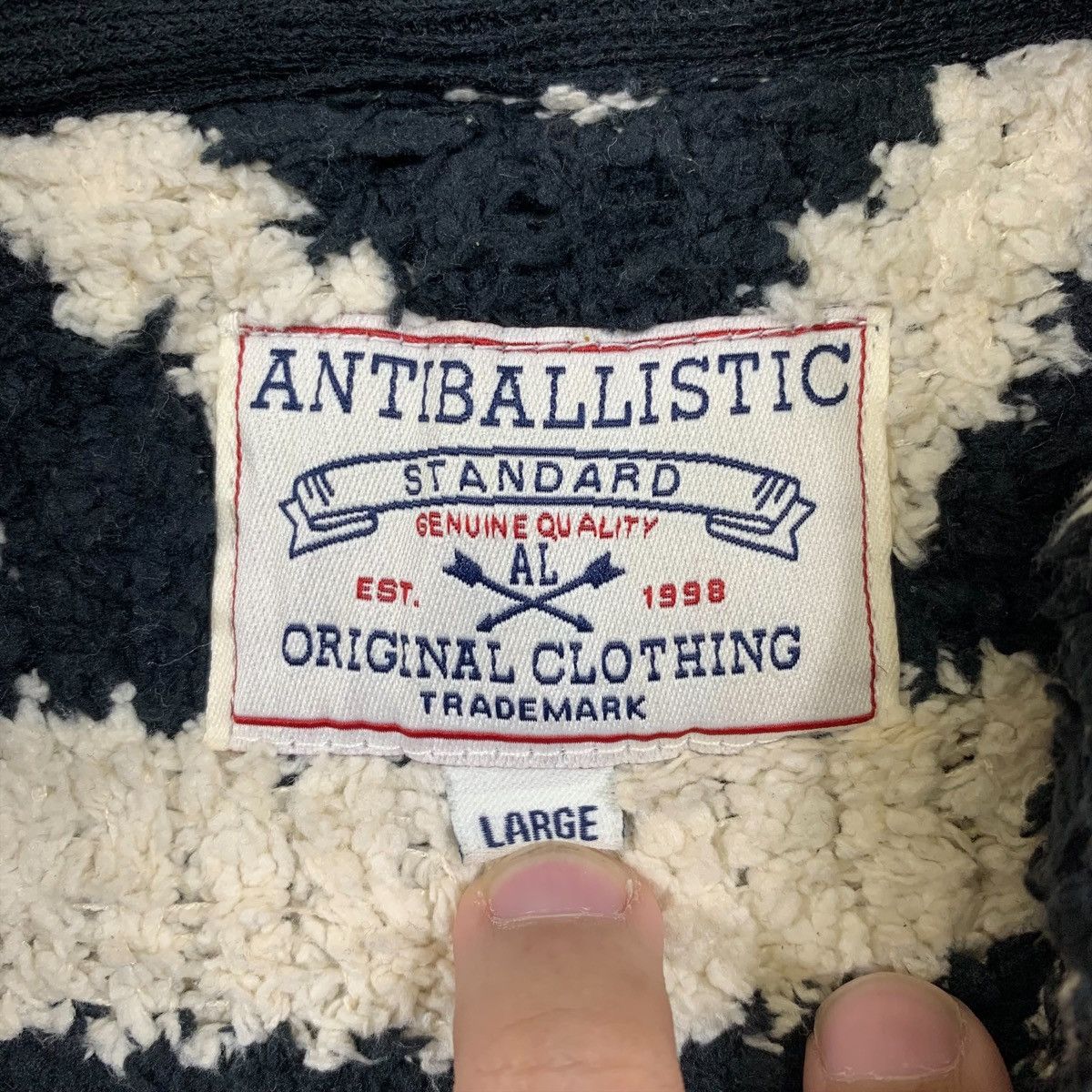 Japanese Brand × Vintage ANTIBALLISTIC Japanese Brand Design Fleece Sweaters Jacket Size L / US 10 / IT 46 - 6 Thumbnail