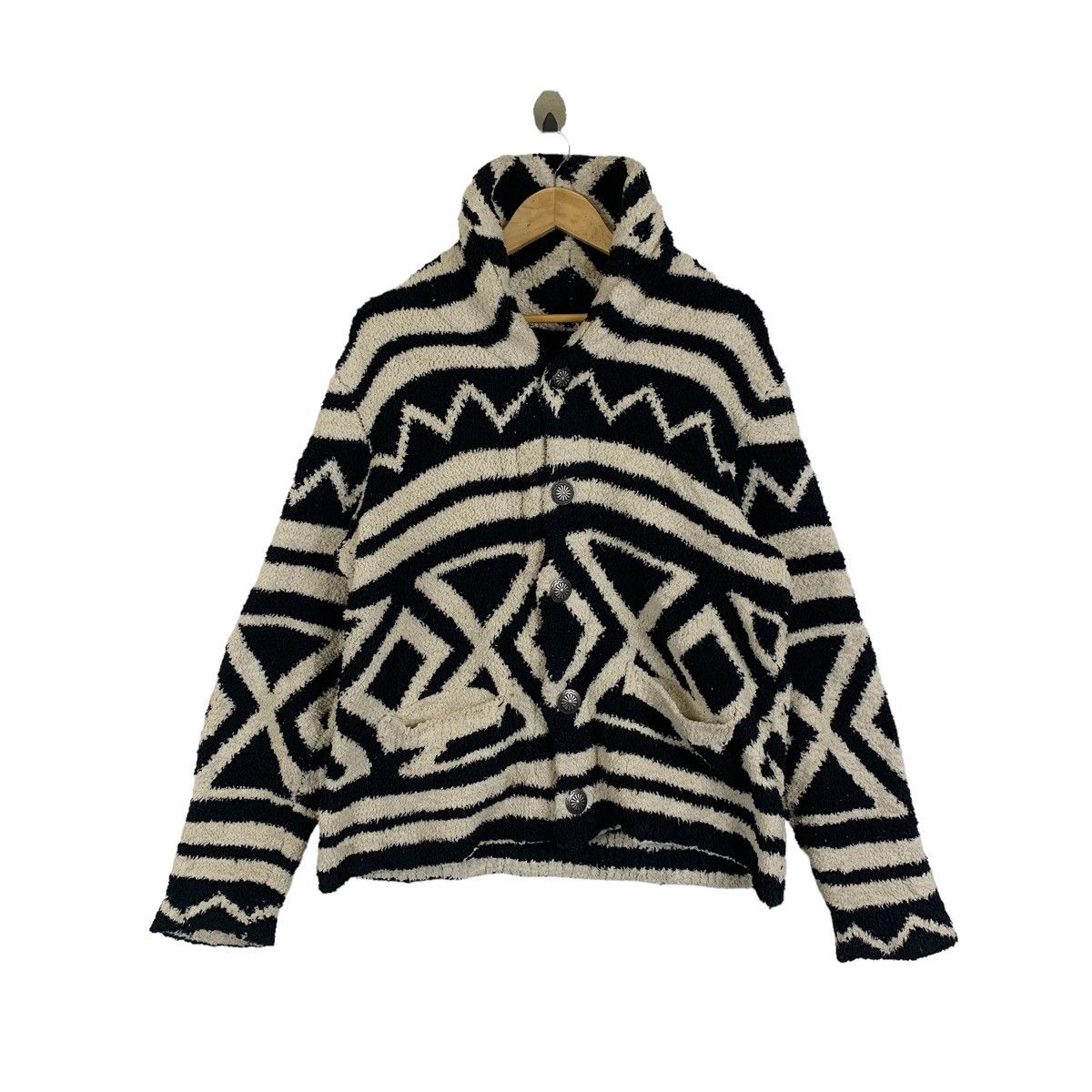 Japanese Brand × Vintage ANTIBALLISTIC Japanese Brand Design Fleece Sweaters Jacket Size L / US 10 / IT 46 - 1 Thumbnail