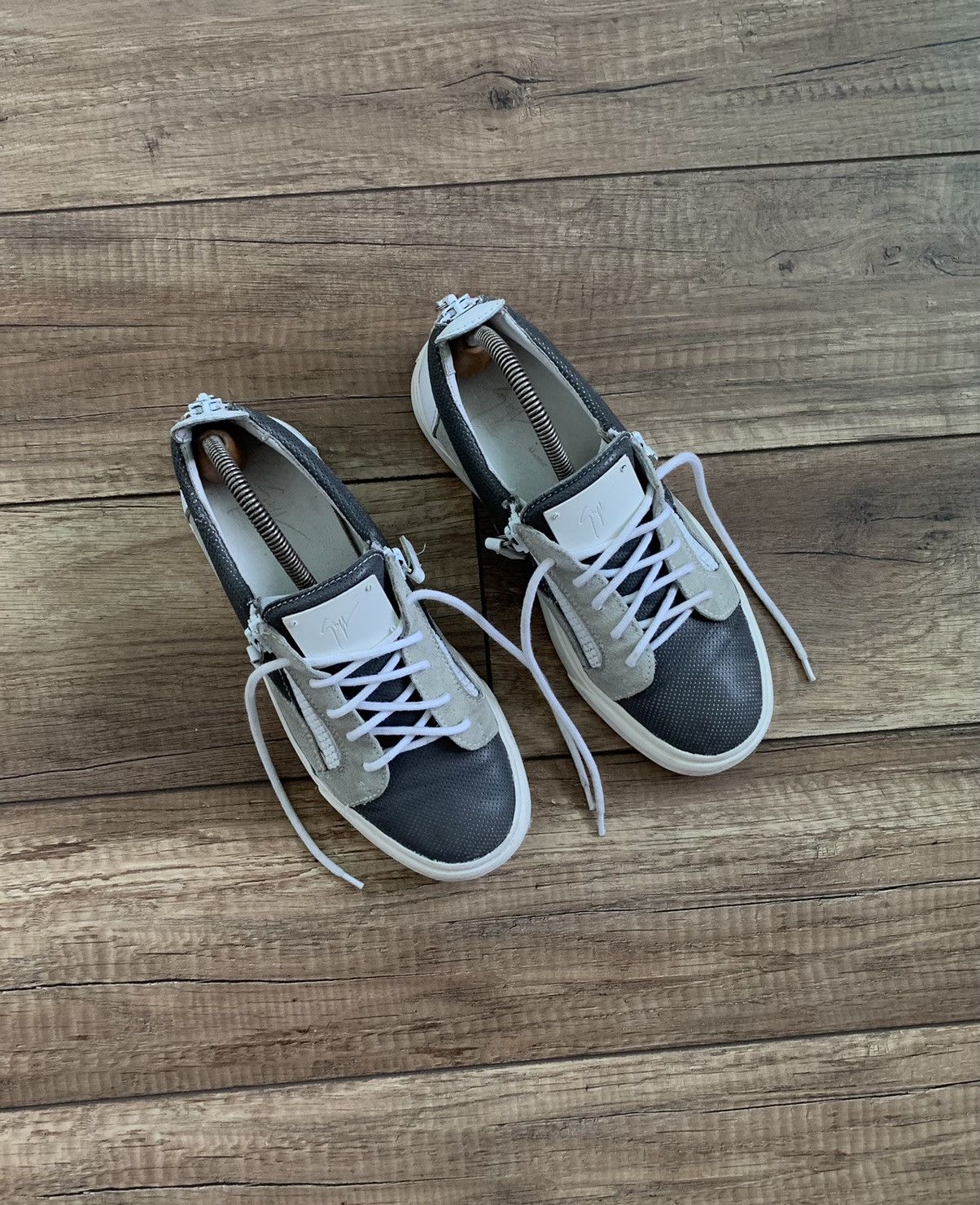 Giuseppe Zanotti Giuseppe Zanotti Frankie Leather Zip Sneakers Shoes Size US 7.5 / EU 40-41 - 5 Thumbnail