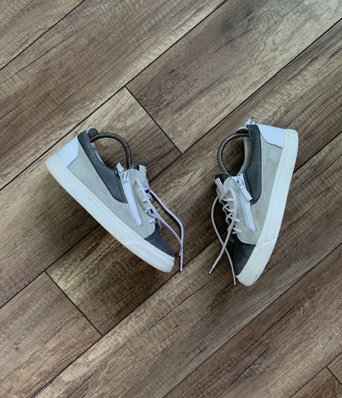 Giuseppe Zanotti Giuseppe Zanotti Frankie Leather Zip Sneakers Shoes Size US 7.5 / EU 40-41 - 3 Thumbnail