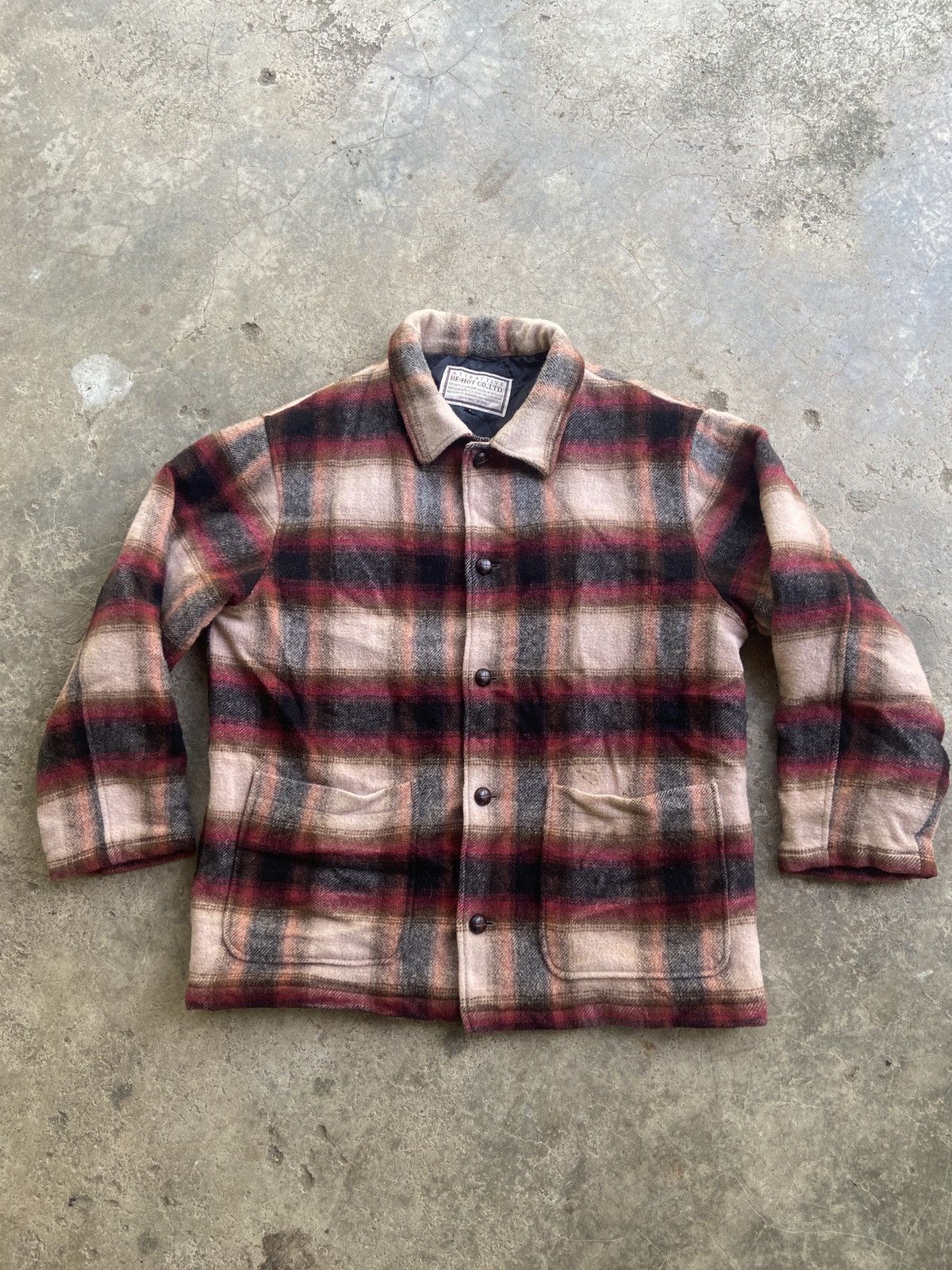 Flannel Vintage Be Hot Button Up Checkered Wool Flannel Jacket Size US L / EU 52-54 / 3 - 1 Thumbnail