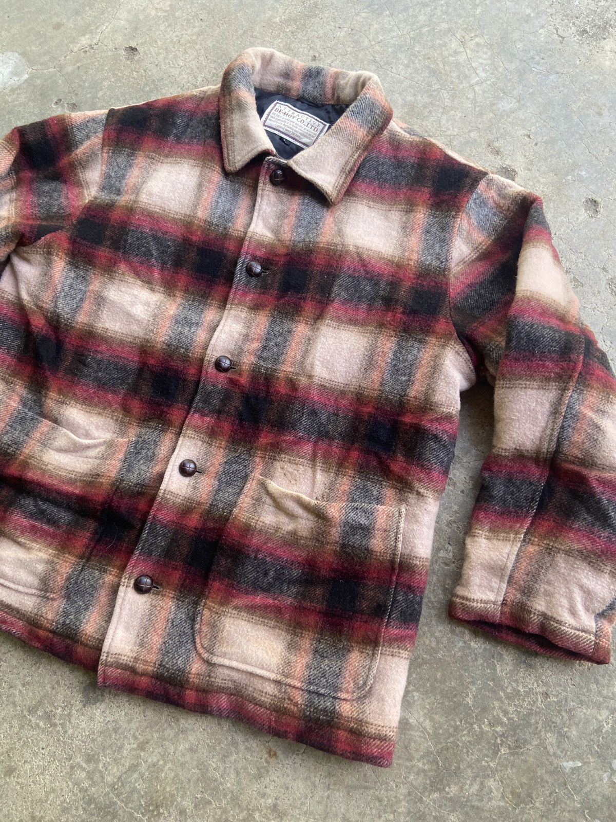 Flannel Vintage Be Hot Button Up Checkered Wool Flannel Jacket Size US L / EU 52-54 / 3 - 3 Thumbnail