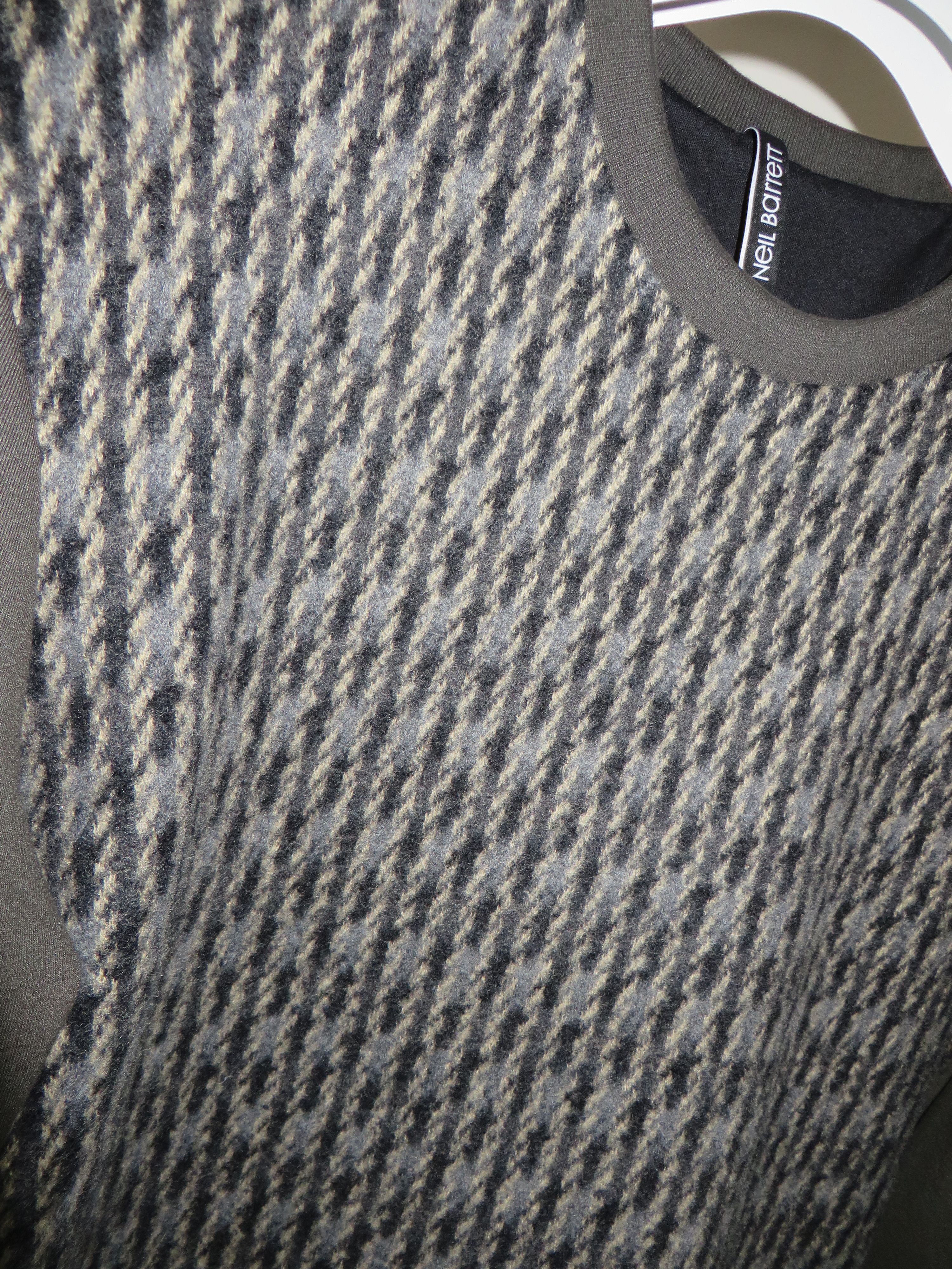 Neil Barrett Wool tweed and neoprene sweatshirt Size US M / EU 48-50 / 2 - 4 Thumbnail