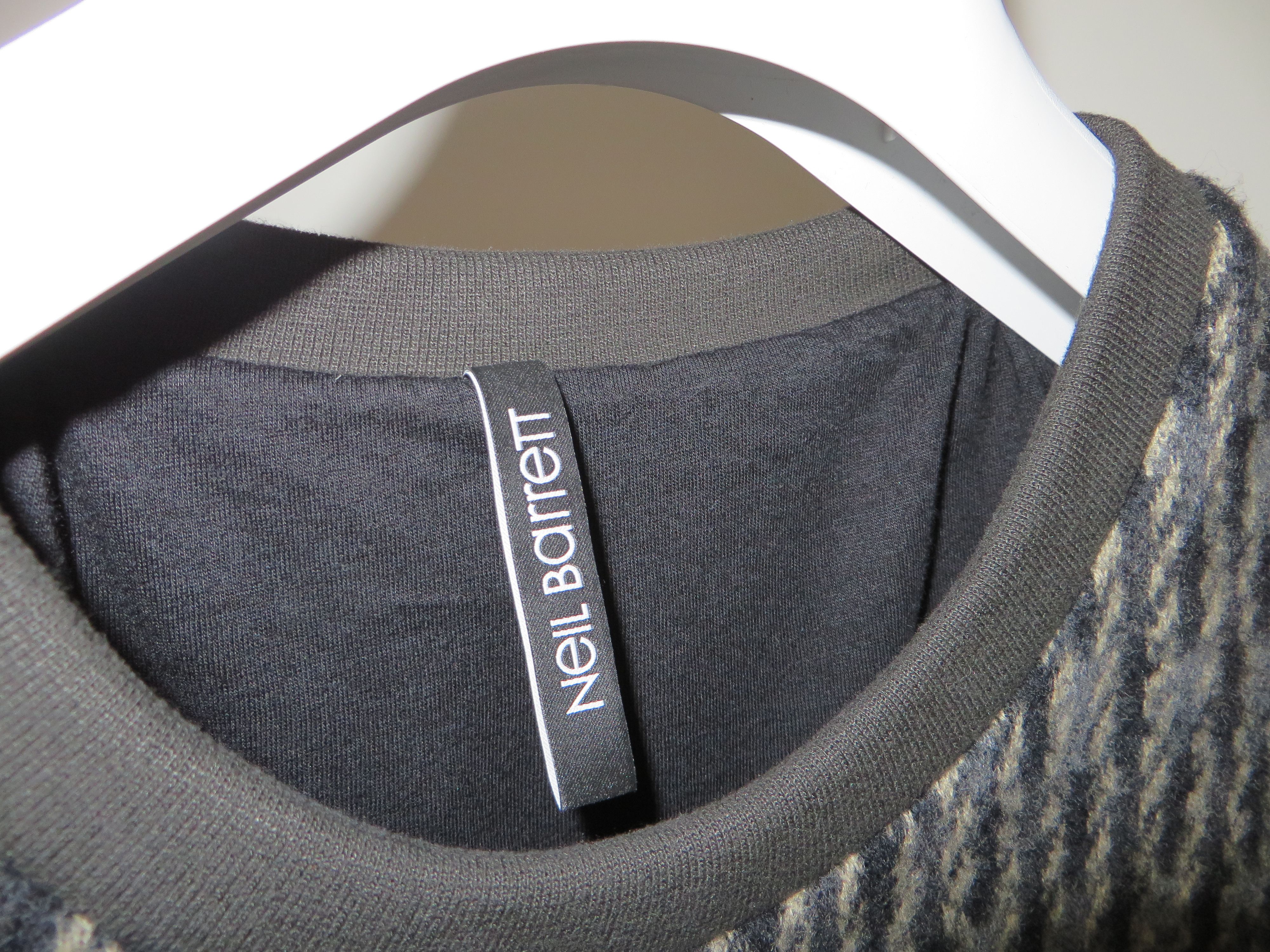 Neil Barrett Wool tweed and neoprene sweatshirt Size US M / EU 48-50 / 2 - 3 Thumbnail