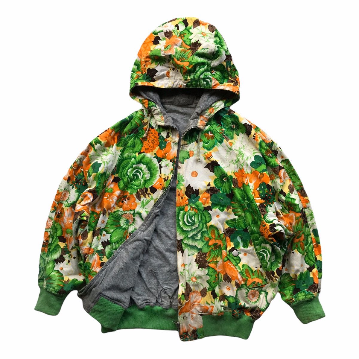 Issey Miyake × Tsumori Chisato I.S. Issey Miyake Flowers Printed Reversible Bomber Jacket Size US L / EU 52-54 / 3 - 1 Thumbnail