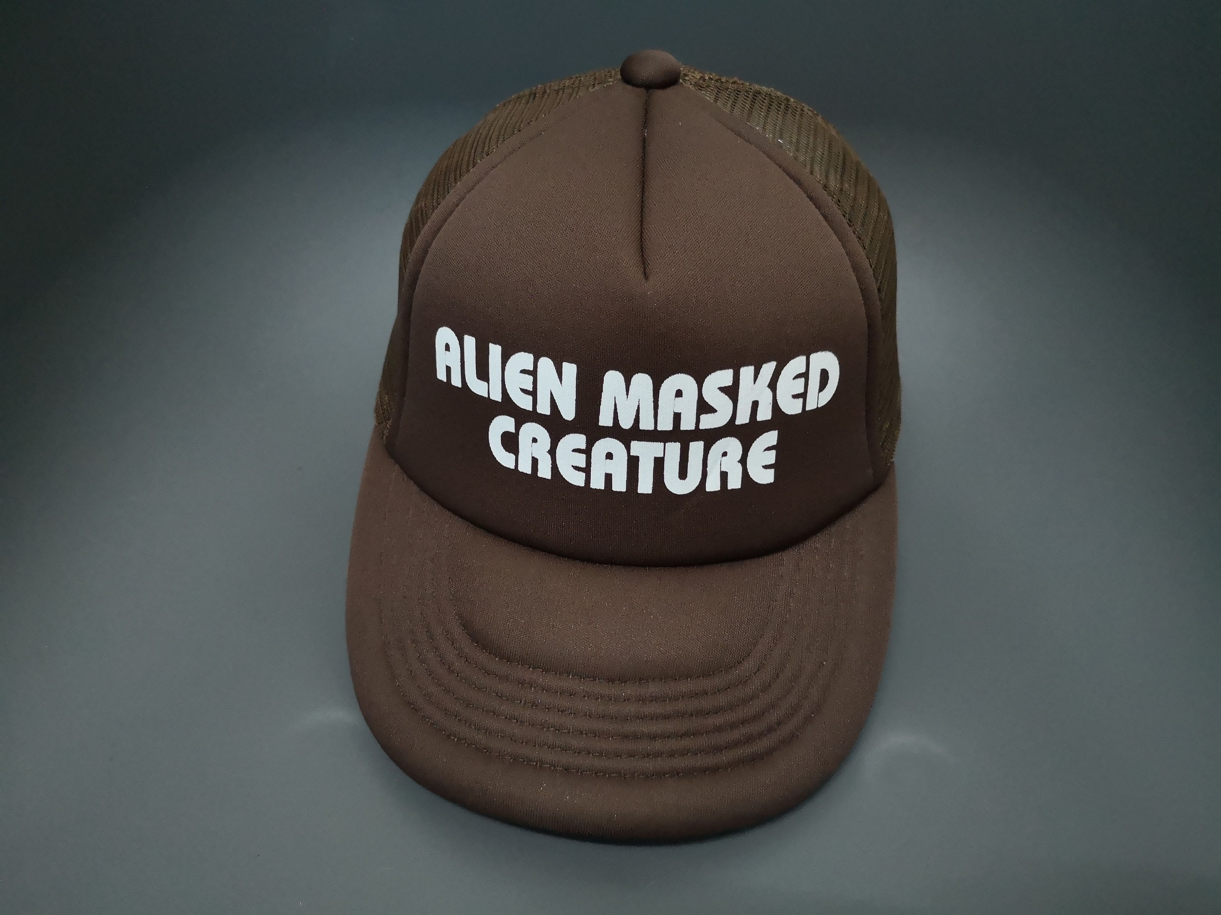image of Trucker Hat Alien Masked Creature Trucker Snapback in Browns, Men's