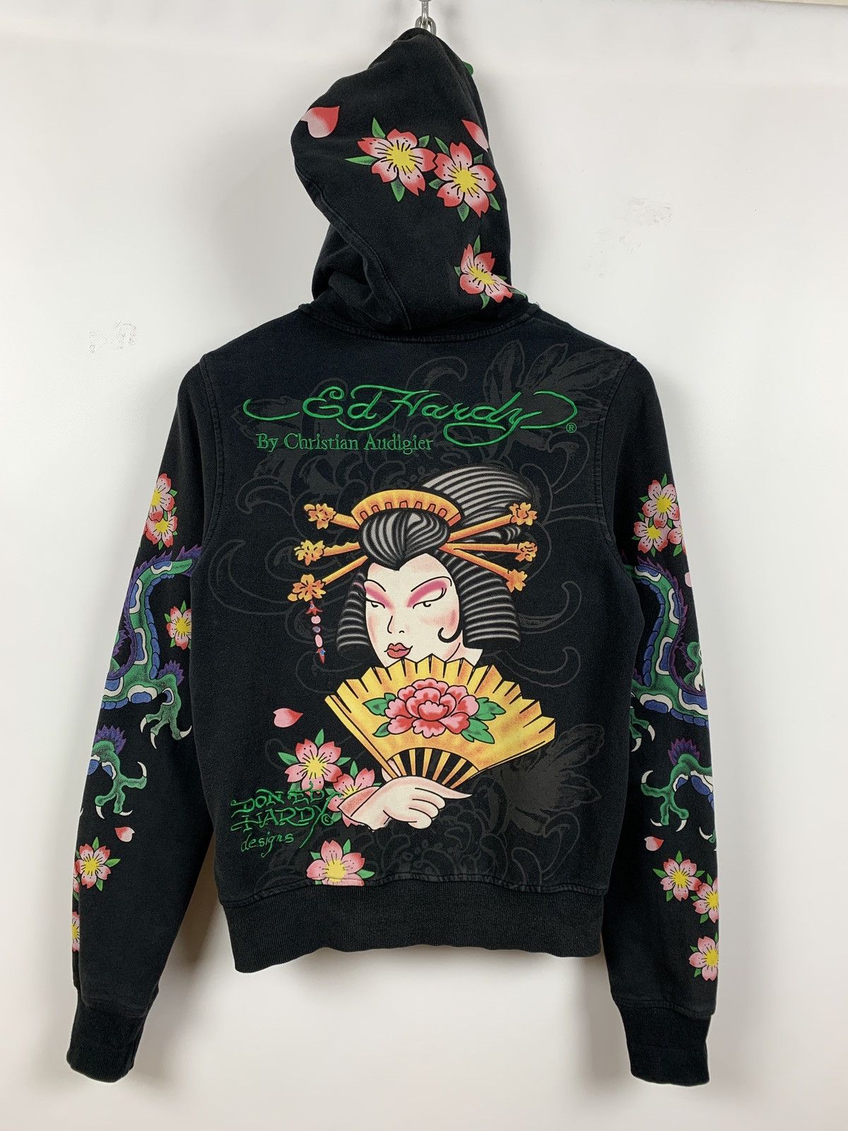 Ed Hardy Limited store Edition by Christian Audigier, Geisha Girl Hoodie, Medium