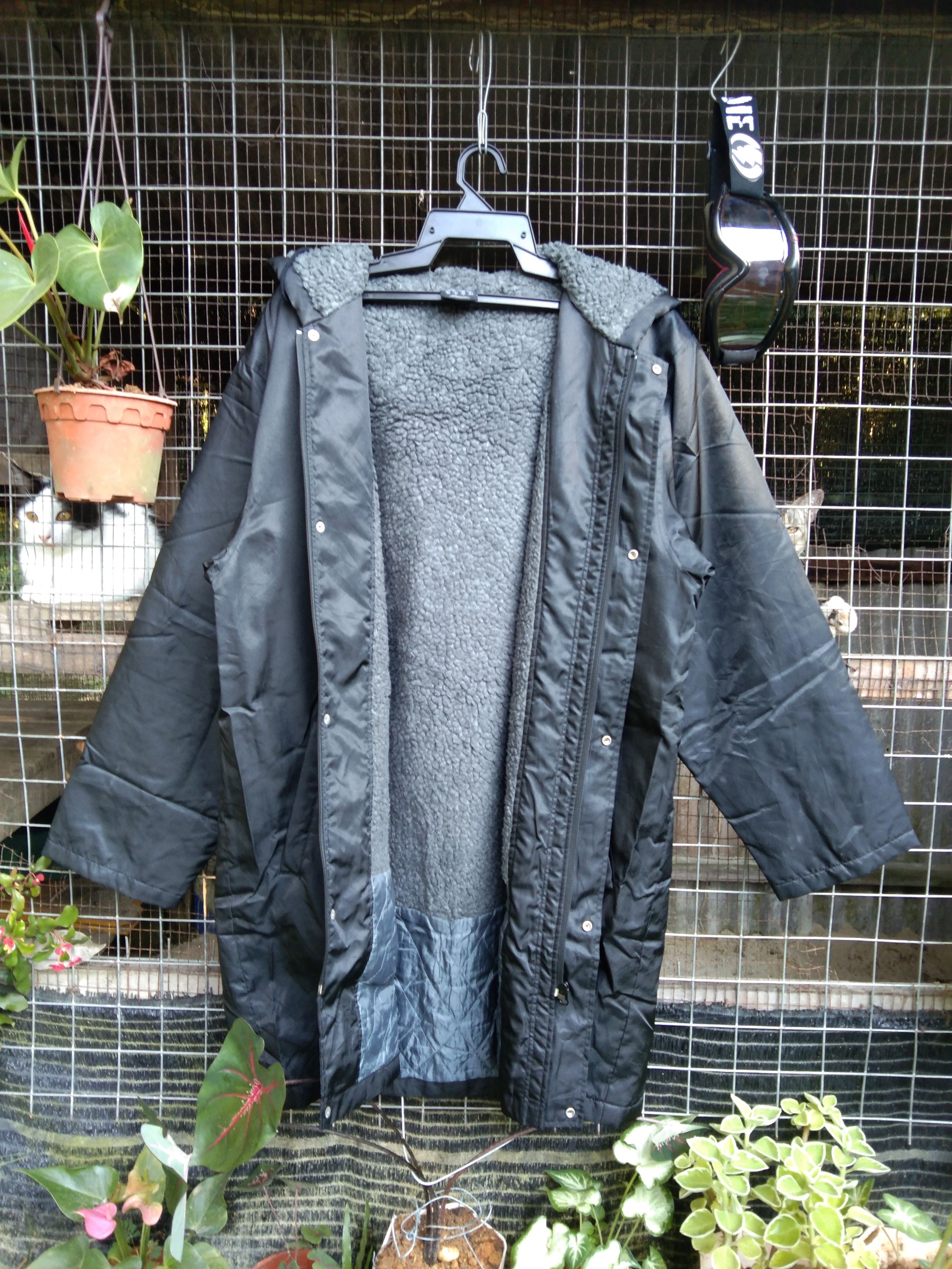 Adidas × Sports Specialties ADIDAS HOODIE SHERPA PARKA LONG JACKET ( VINTAGE ) Size US L / EU 52-54 / 3 - 8 Thumbnail