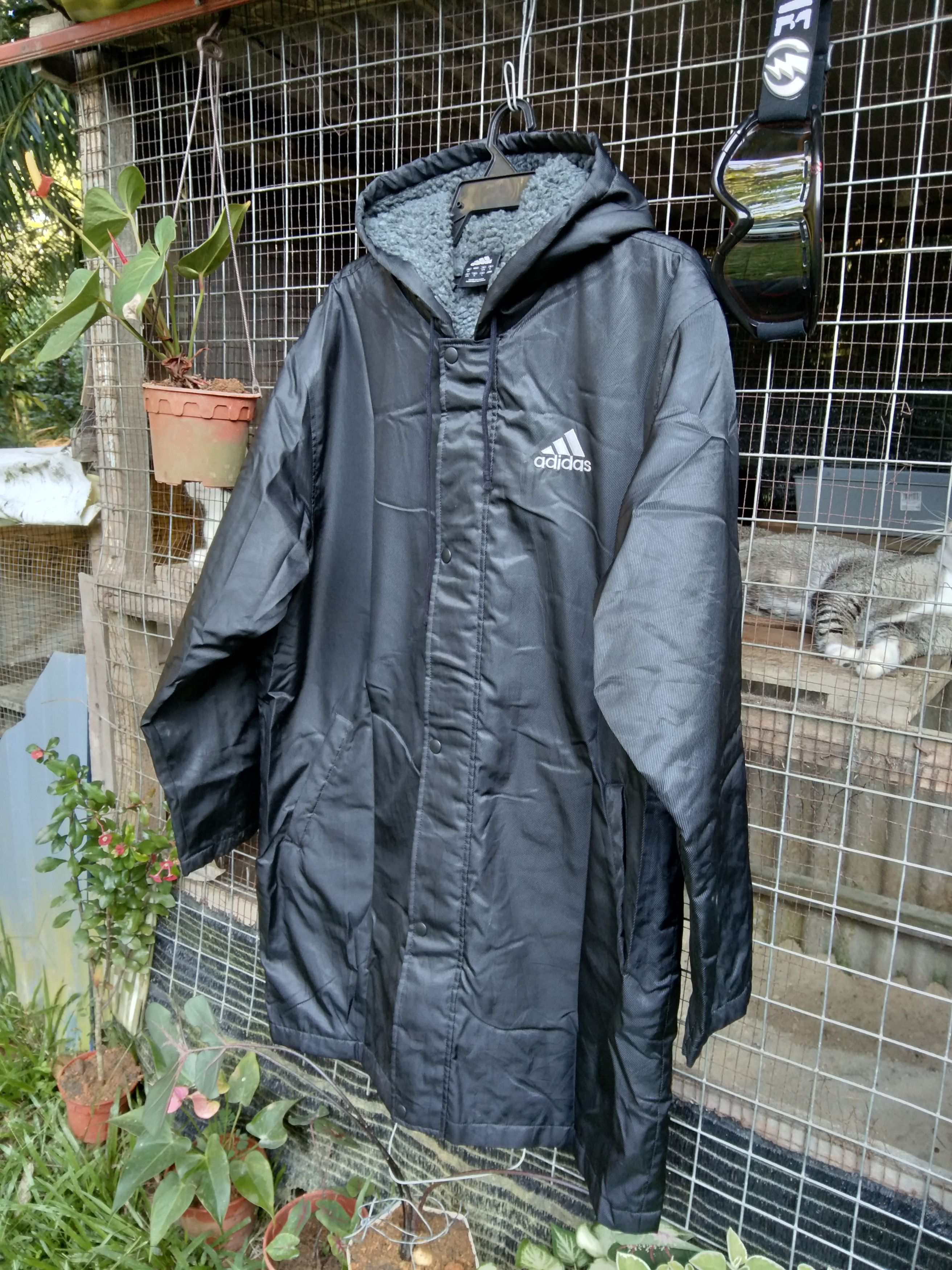 Adidas × Sports Specialties ADIDAS HOODIE SHERPA PARKA LONG JACKET ( VINTAGE ) Size US L / EU 52-54 / 3 - 4 Thumbnail