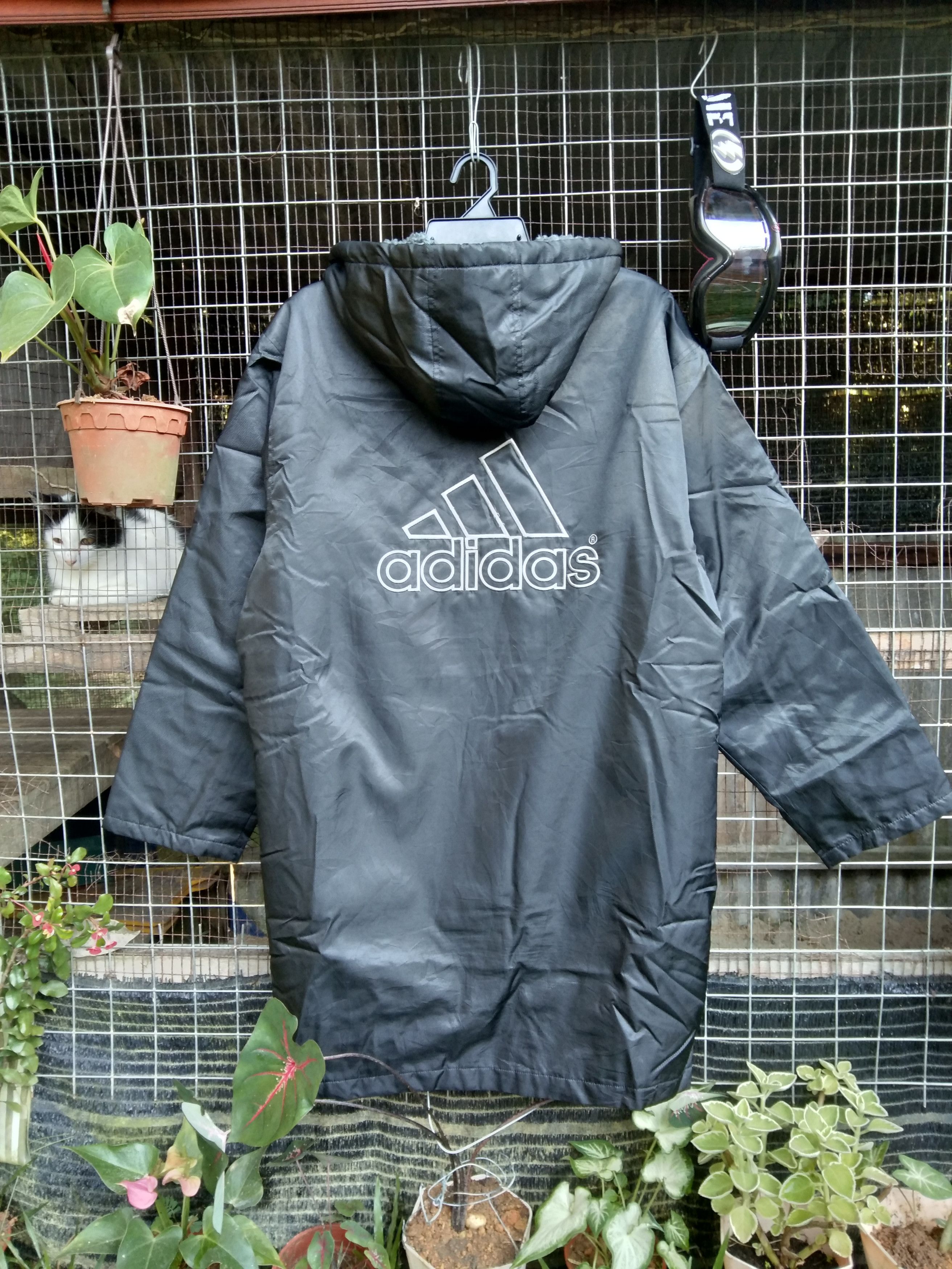Adidas × Sports Specialties ADIDAS HOODIE SHERPA PARKA LONG JACKET ( VINTAGE ) Size US L / EU 52-54 / 3 - 2 Thumbnail