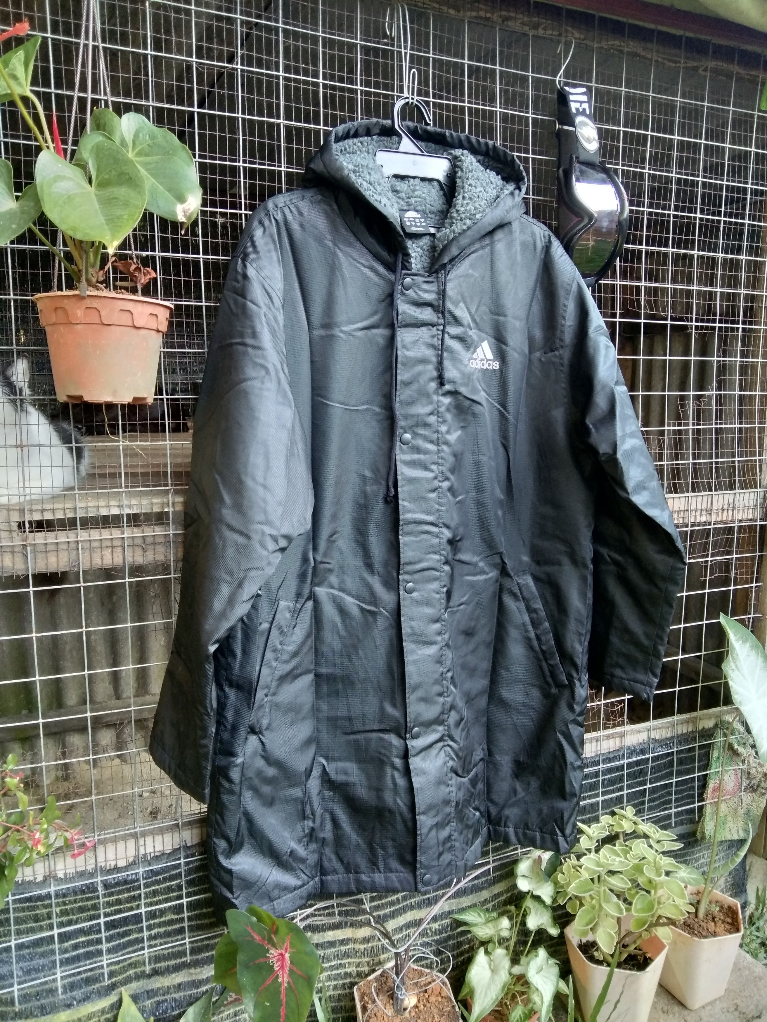 Adidas × Sports Specialties ADIDAS HOODIE SHERPA PARKA LONG JACKET ( VINTAGE ) Size US L / EU 52-54 / 3 - 6 Thumbnail