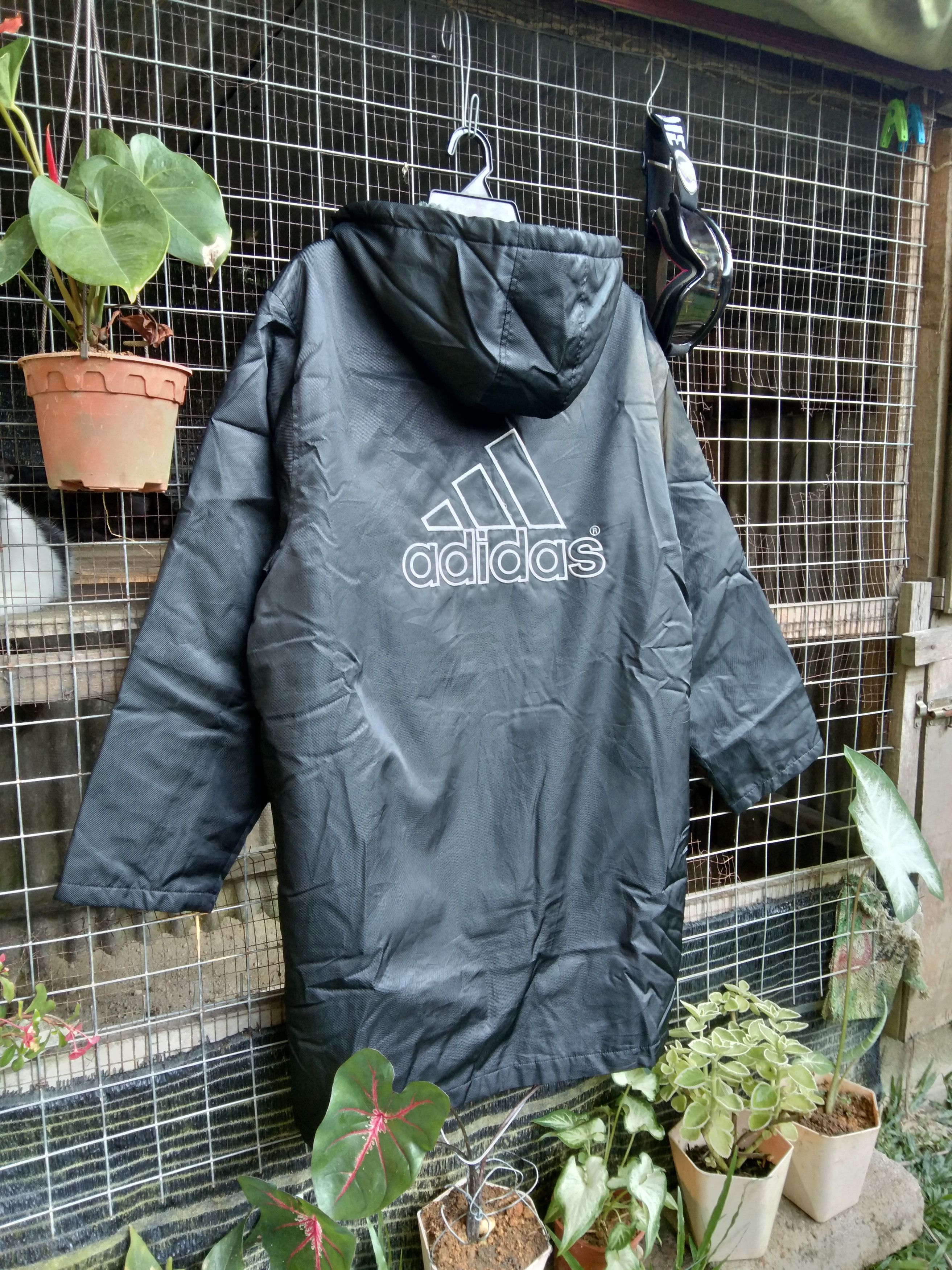 Adidas × Sports Specialties ADIDAS HOODIE SHERPA PARKA LONG JACKET ( VINTAGE ) Size US L / EU 52-54 / 3 - 1 Thumbnail