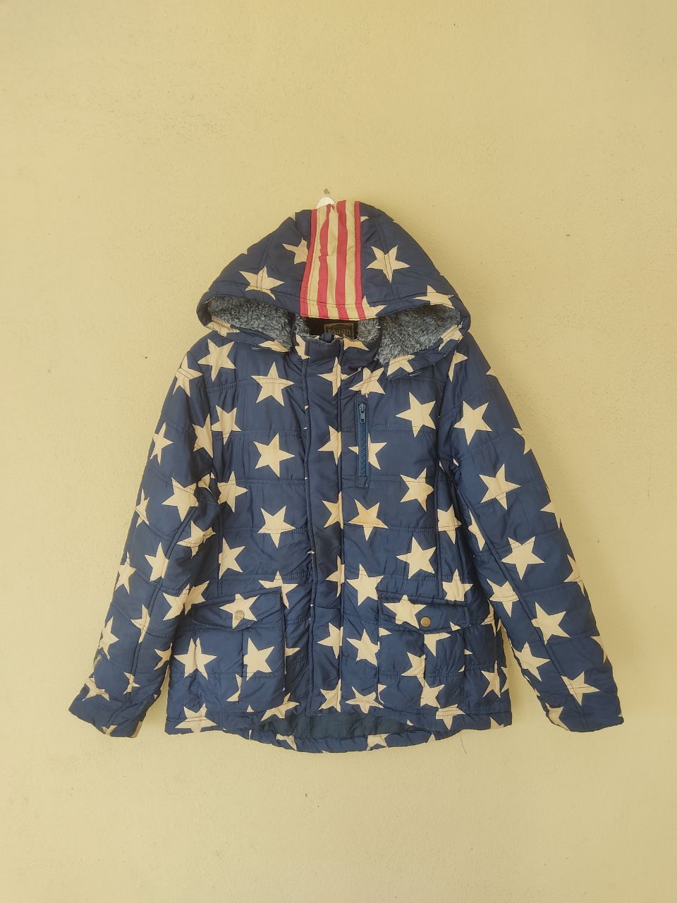 Vintage Rough Jacket American Flag Overprinted Size US M / EU 48-50 / 2 - 1 Thumbnail