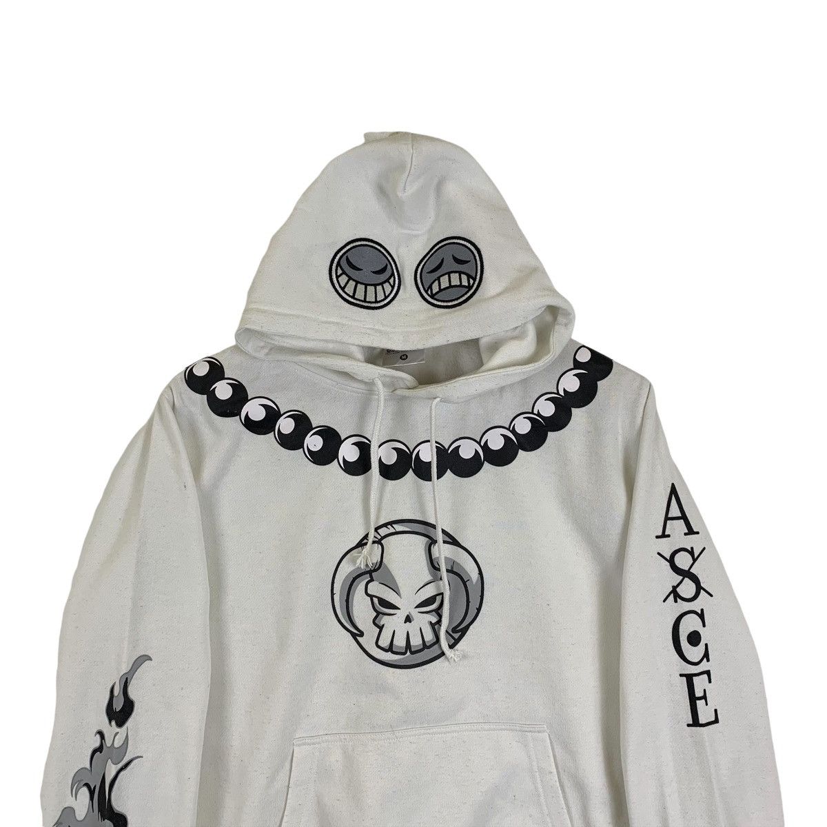 Anime Vintage ONE PIECE Portgas D Ace Japanese Anime Action Hoodie Size US M / EU 48-50 / 2 - 4 Thumbnail
