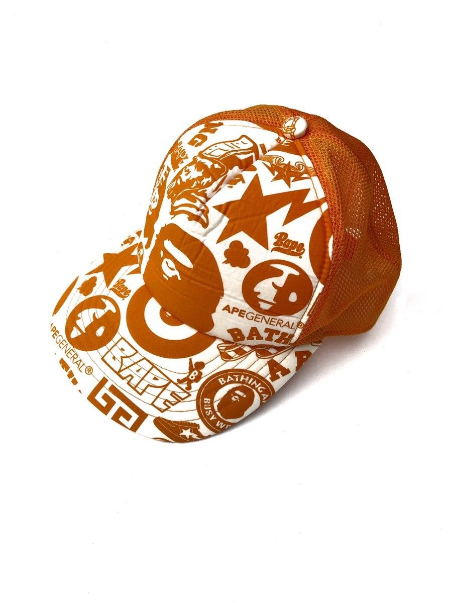 Bape OG BAPE ™️ Logo Trucker Snapback Mesh Cap Size ONE SIZE - 1 Thumbnail