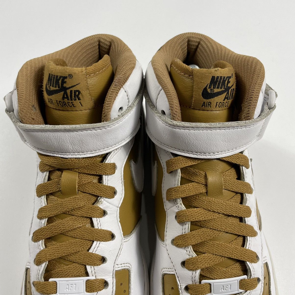 Nike 2017 Nike Air Force 1 Mid ID White Brown Size US 7 / EU 40 - 8 Thumbnail
