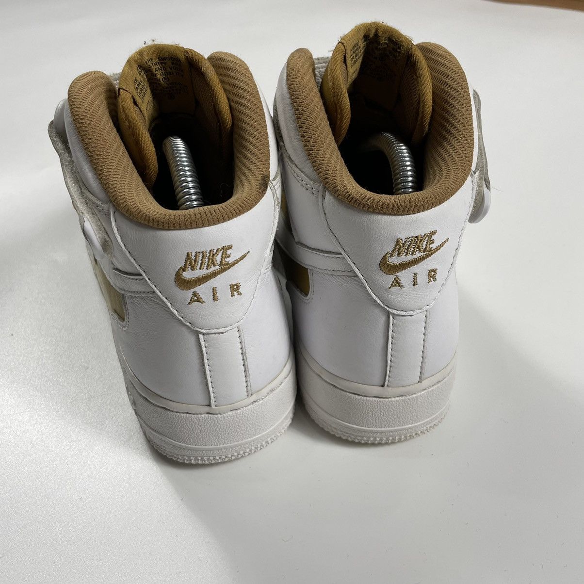 Nike 2017 Nike Air Force 1 Mid ID White Brown Size US 7 / EU 40 - 9 Thumbnail