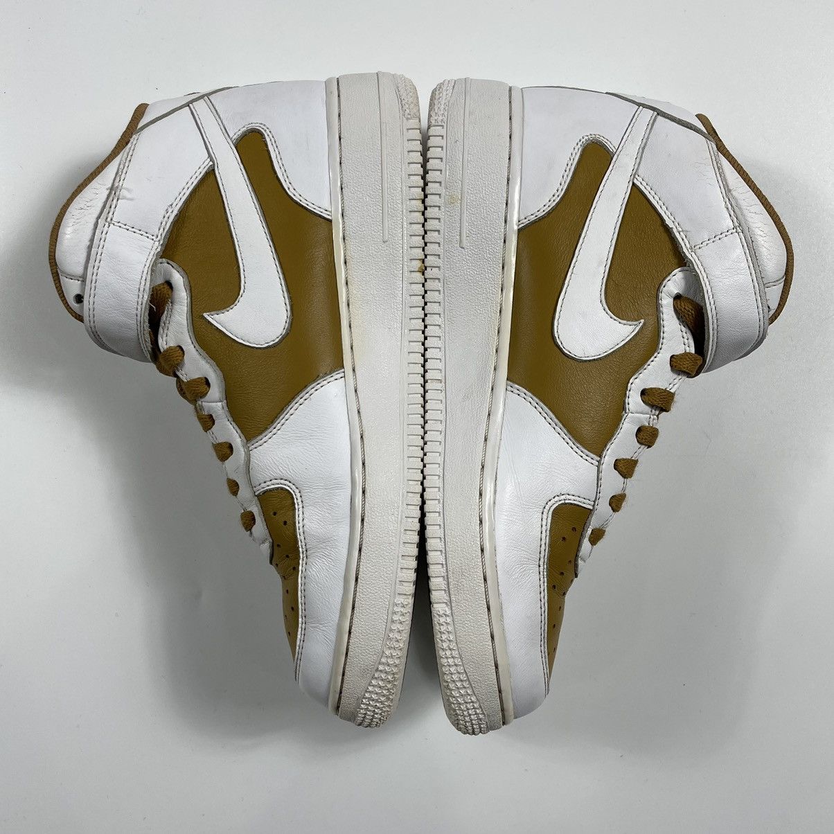 Nike 2017 Nike Air Force 1 Mid ID White Brown Size US 7 / EU 40 - 5 Thumbnail