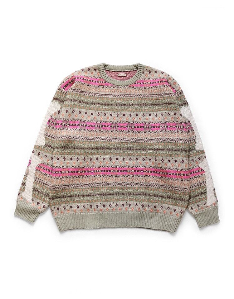 Kapital × Kapital Kountry KAPITAL 7G fair isle bone skull sweater knit Size US L / EU 52-54 / 3 - 2 Thumbnail