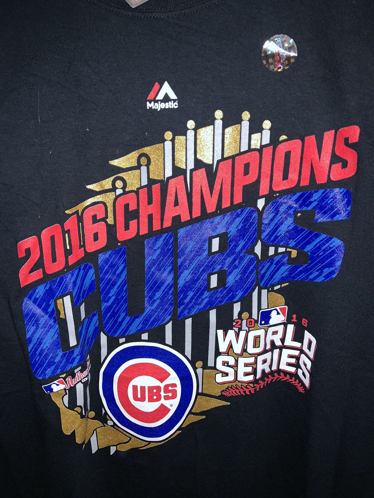 Majestic Chicago Cubs 2016 World Series Champions Tee Size US L / EU 52-54 / 3 - 3 Thumbnail