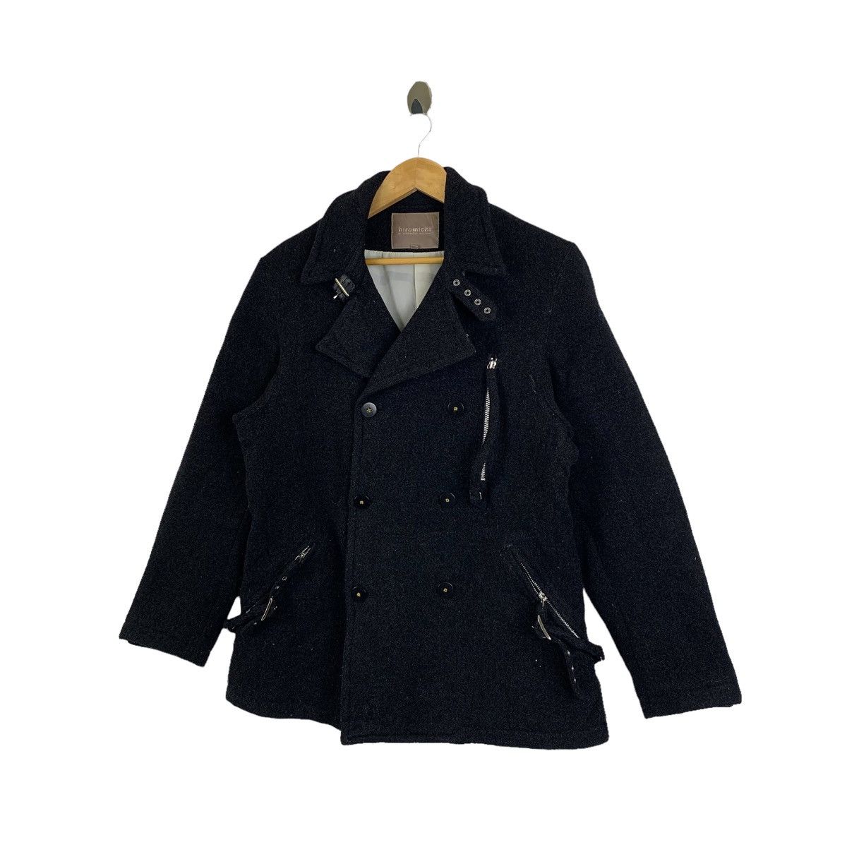 Japanese Brand HIROMICHI NAGANO Japanese Fashion Design Wool Peacoat Jacket Size US M / EU 48-50 / 2 - 4 Thumbnail
