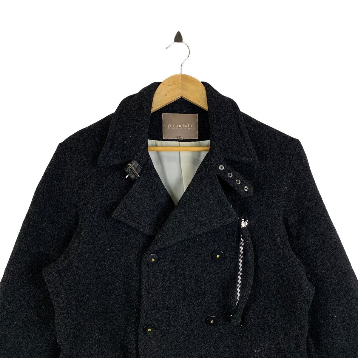 Japanese Brand HIROMICHI NAGANO Japanese Fashion Design Wool Peacoat Jacket Size US M / EU 48-50 / 2 - 5 Thumbnail