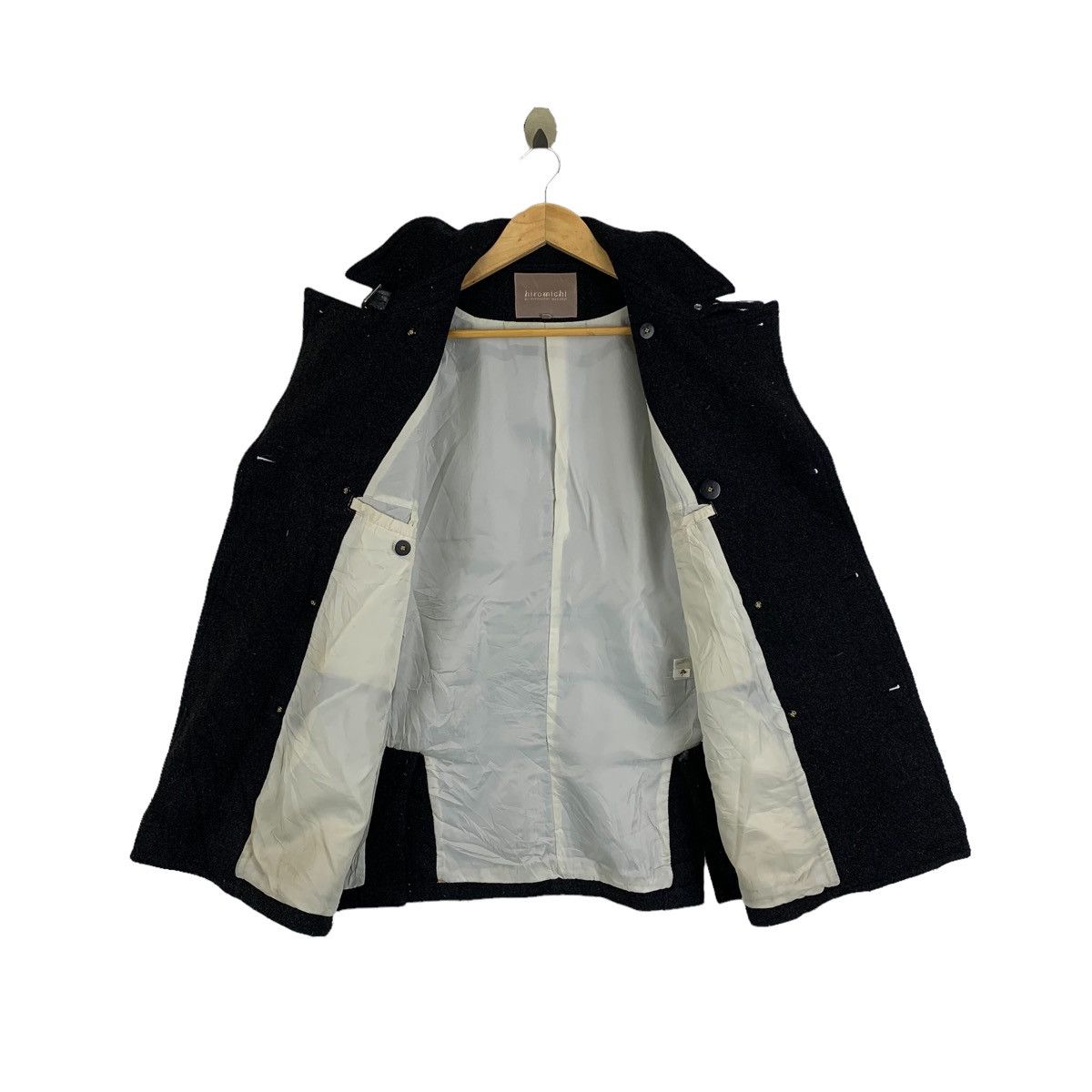 Japanese Brand HIROMICHI NAGANO Japanese Fashion Design Wool Peacoat Jacket Size US M / EU 48-50 / 2 - 3 Thumbnail