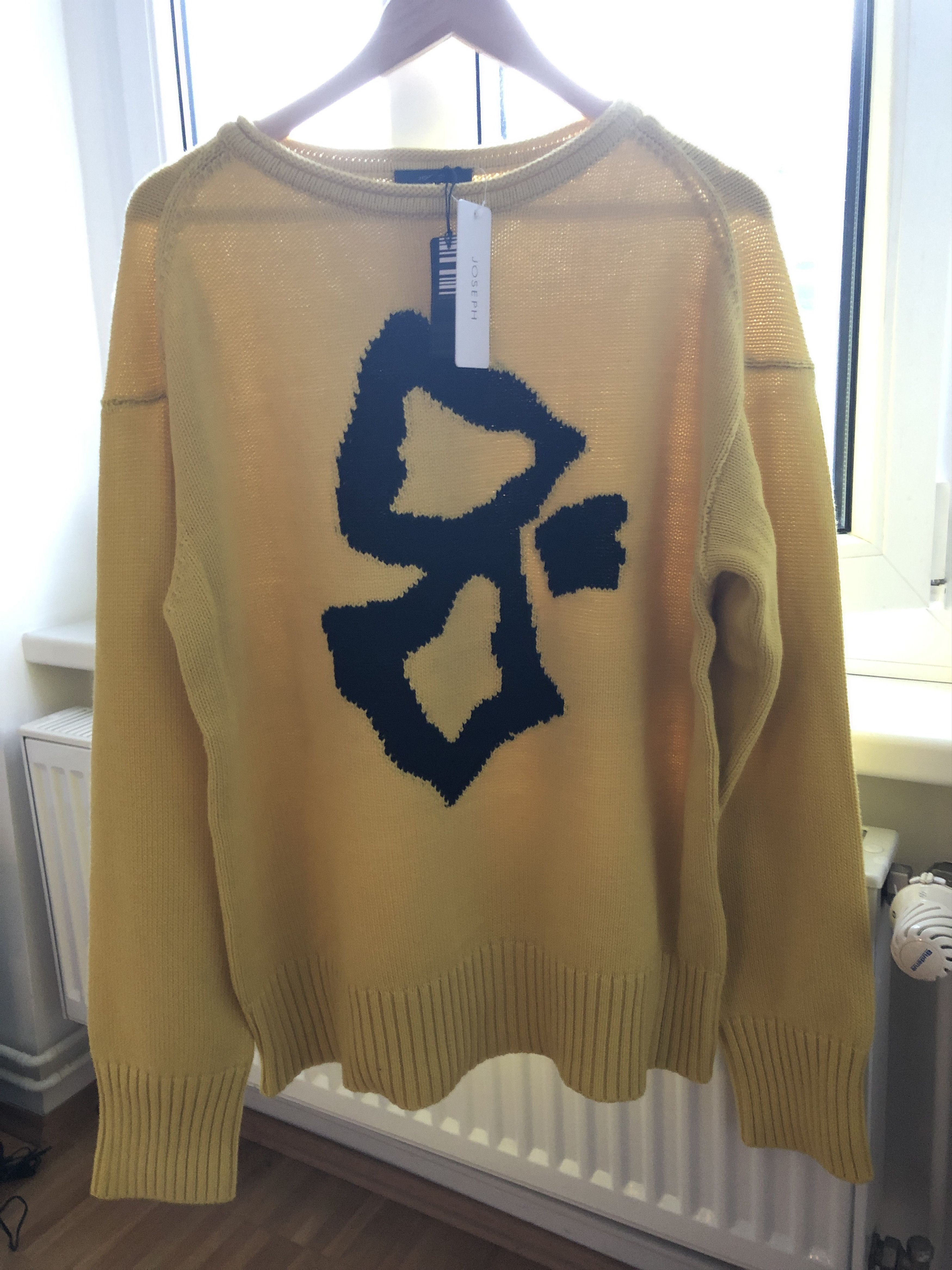 Joseph JOSEPH Yellow Boat Neck Graphic Knit Sweater XL Size US XL / EU 56 / 4 - 2 Thumbnail