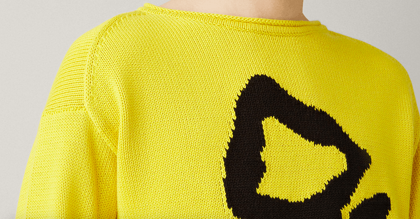 Joseph JOSEPH Yellow Boat Neck Graphic Knit Sweater XL Size US XL / EU 56 / 4 - 10 Thumbnail