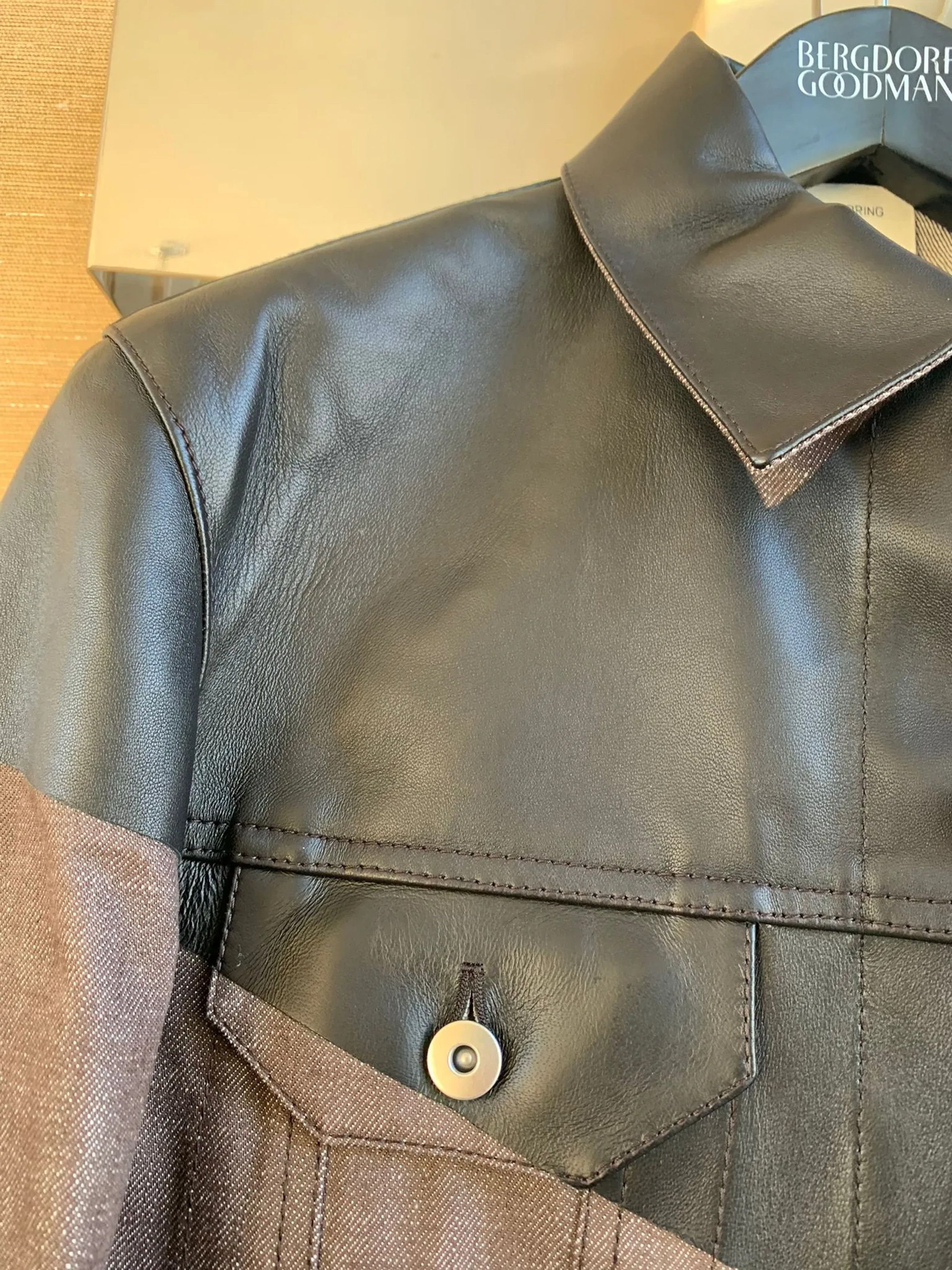 Bottega Veneta Denim Jacket in Dark brown Size US M / EU 48-50 / 2 - 4 Thumbnail