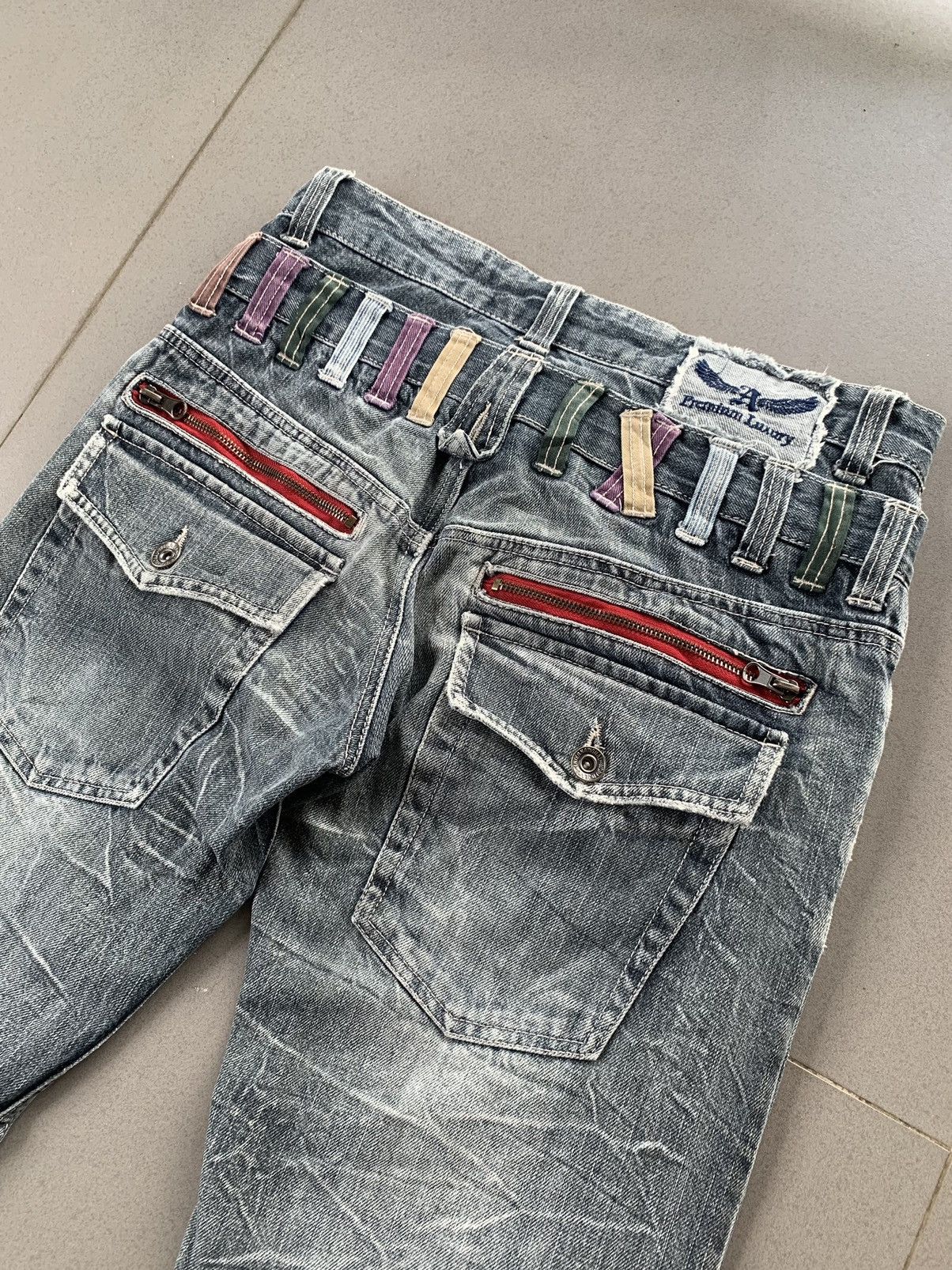 Hysteric Glamour Japanese Brand Antfui Double Waist Flare Jeans Denim Pants Size US 32 / EU 48 - 9 Thumbnail