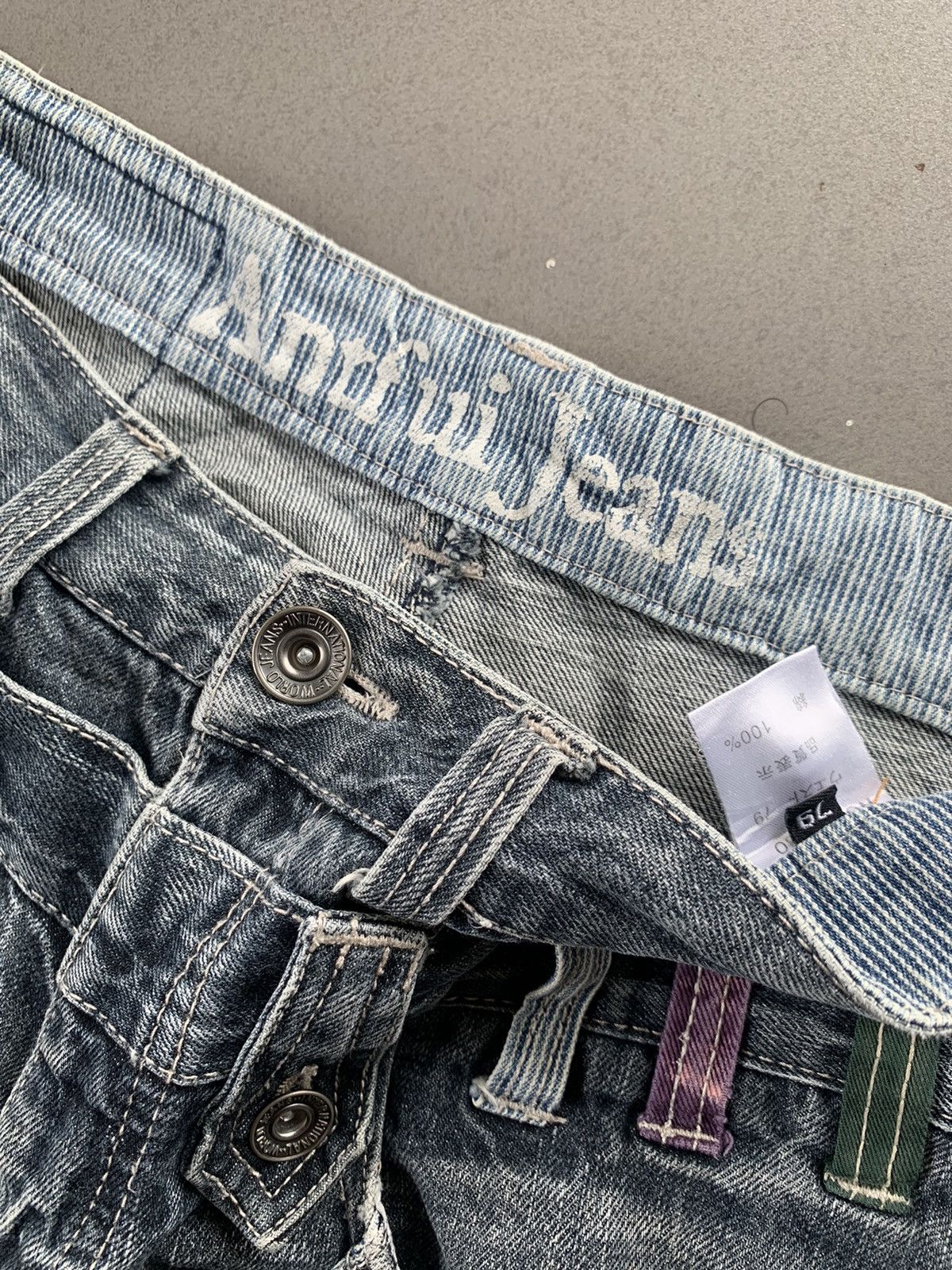 Hysteric Glamour Japanese Brand Antfui Double Waist Flare Jeans Denim Pants Size US 32 / EU 48 - 7 Thumbnail