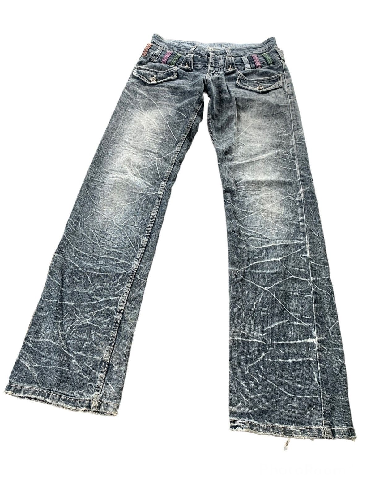 Hysteric Glamour Japanese Brand Antfui Double Waist Flare Jeans Denim Pants Size US 32 / EU 48 - 3 Thumbnail