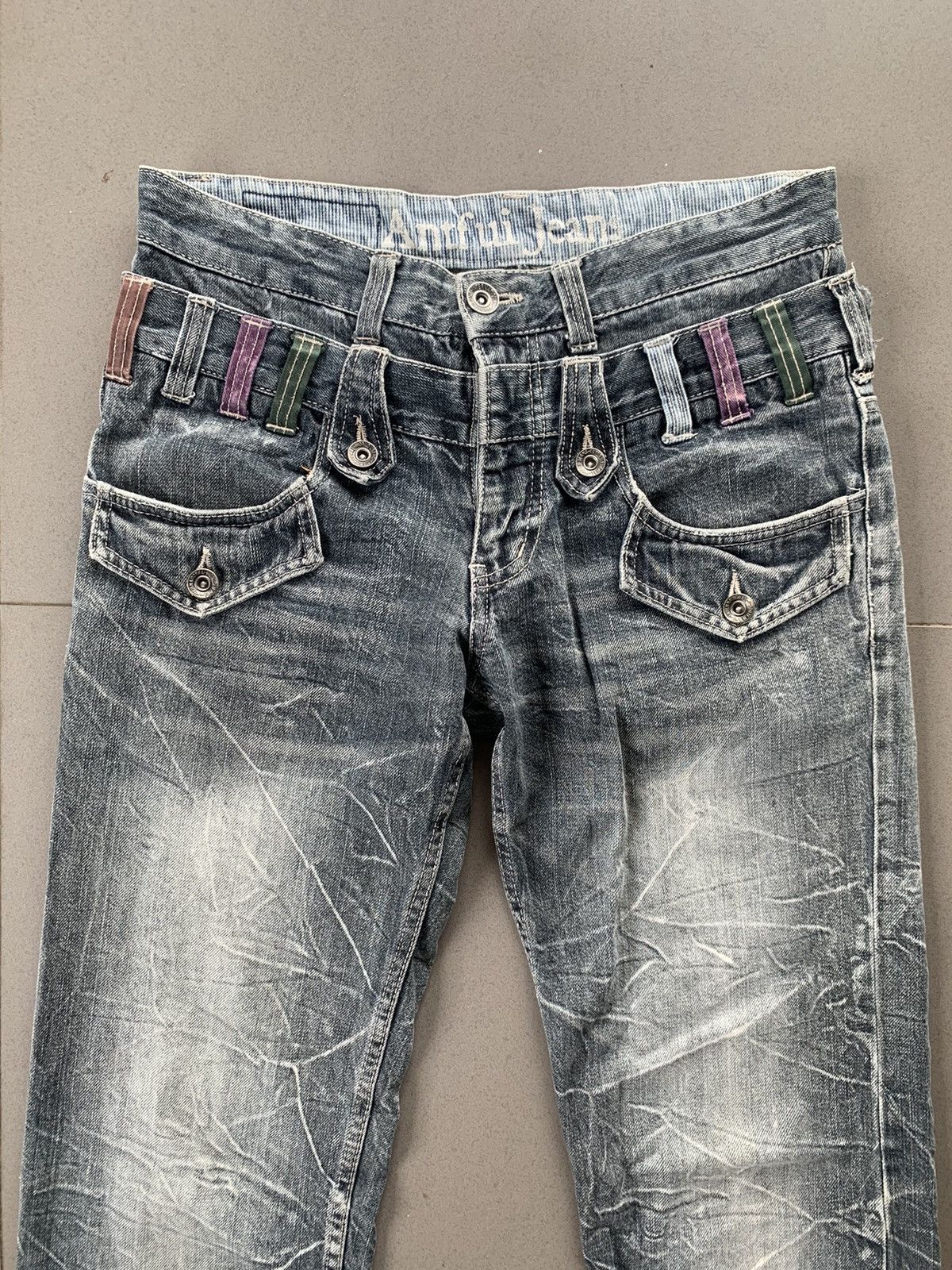 Hysteric Glamour Japanese Brand Antfui Double Waist Flare Jeans Denim Pants Size US 32 / EU 48 - 4 Thumbnail