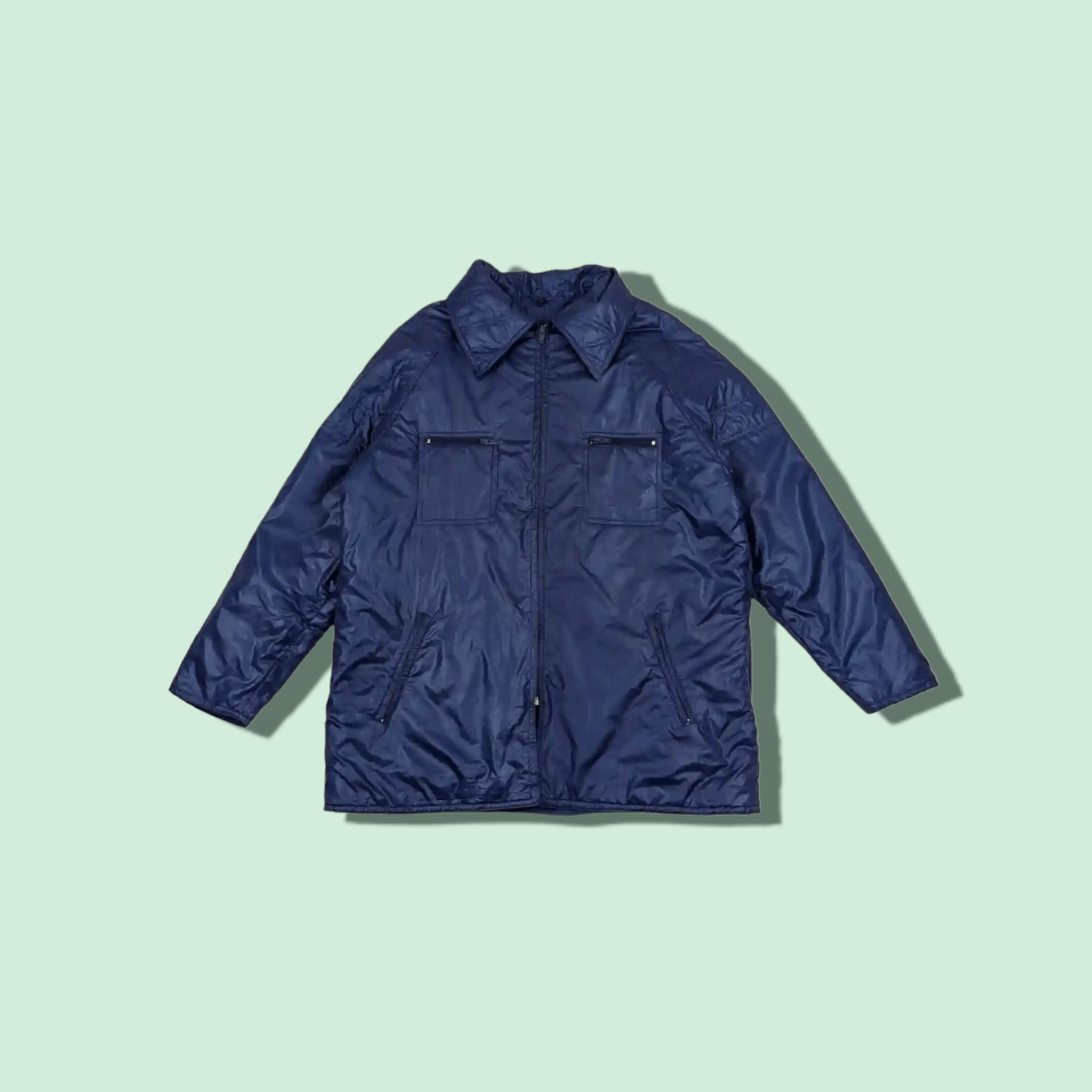 Japanese Brand Vintage 90's Japan DERUN Windbreaker Puffer Style Jacket Size US XL / EU 56 / 4 - 1 Thumbnail