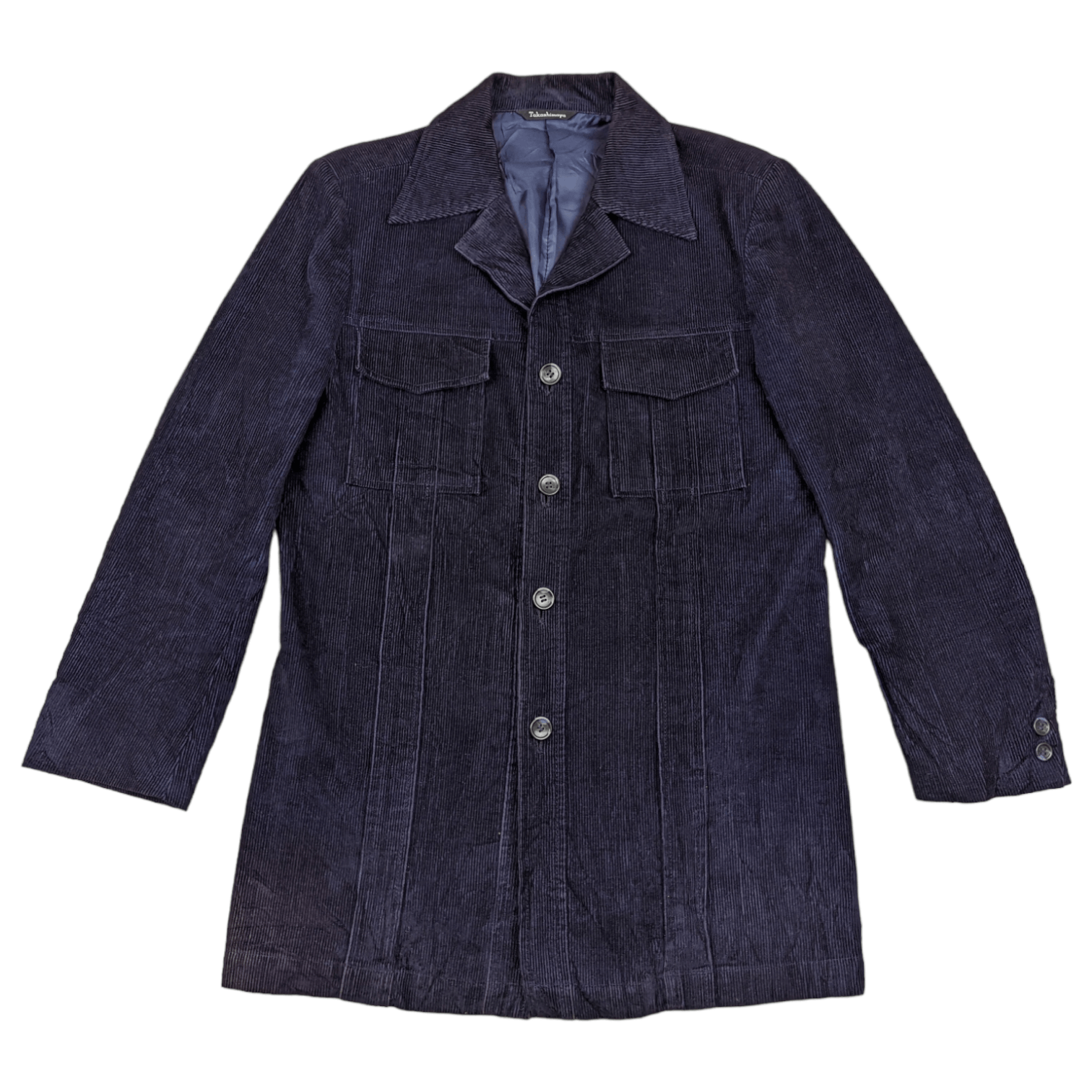Japanese Brand Japan TAKASHIMAYA Curdoroy Denim Style Casual Blazer Jacket Size L / US 10 / IT 46 - 2 Thumbnail