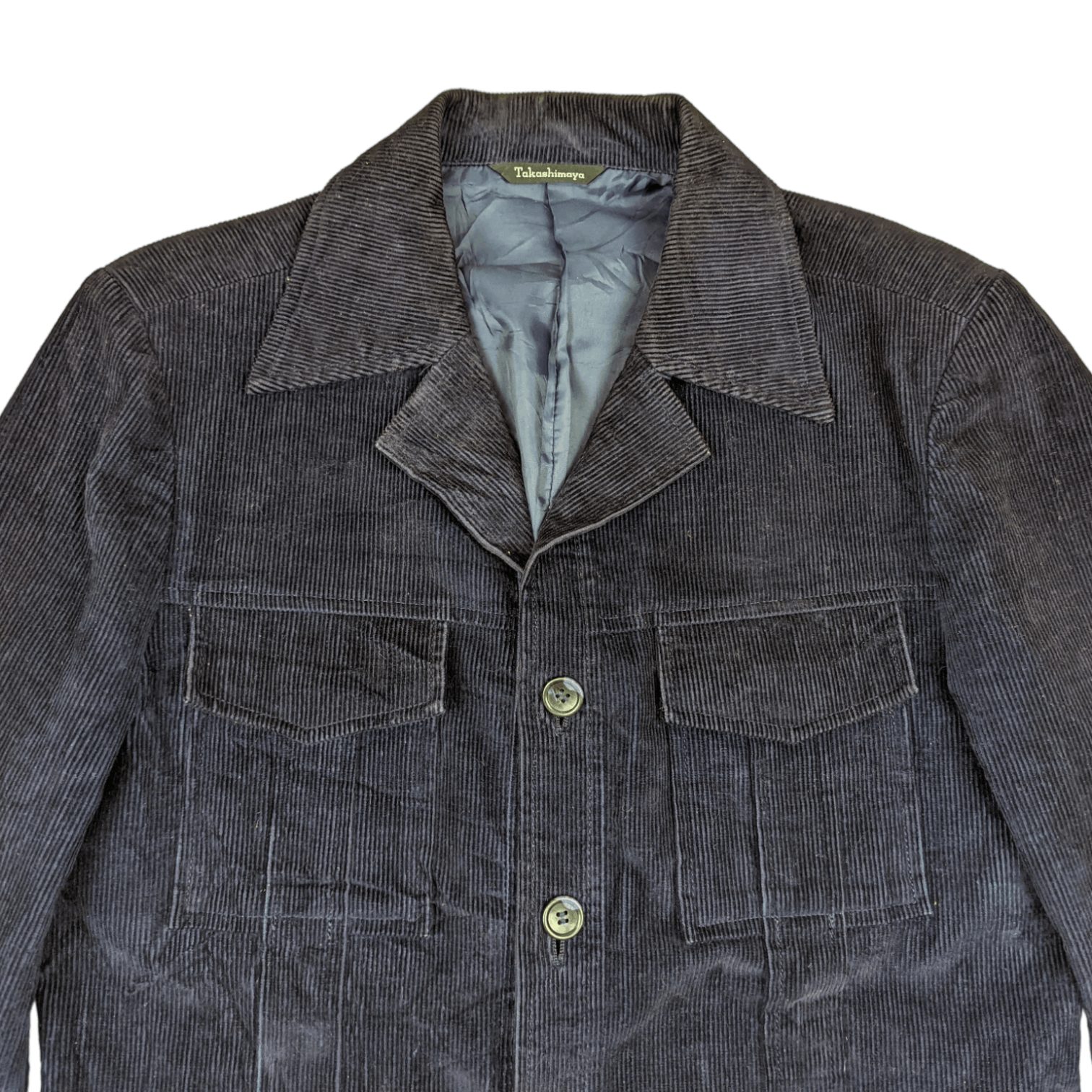 Japanese Brand Japan TAKASHIMAYA Curdoroy Denim Style Casual Blazer Jacket Size L / US 10 / IT 46 - 4 Thumbnail